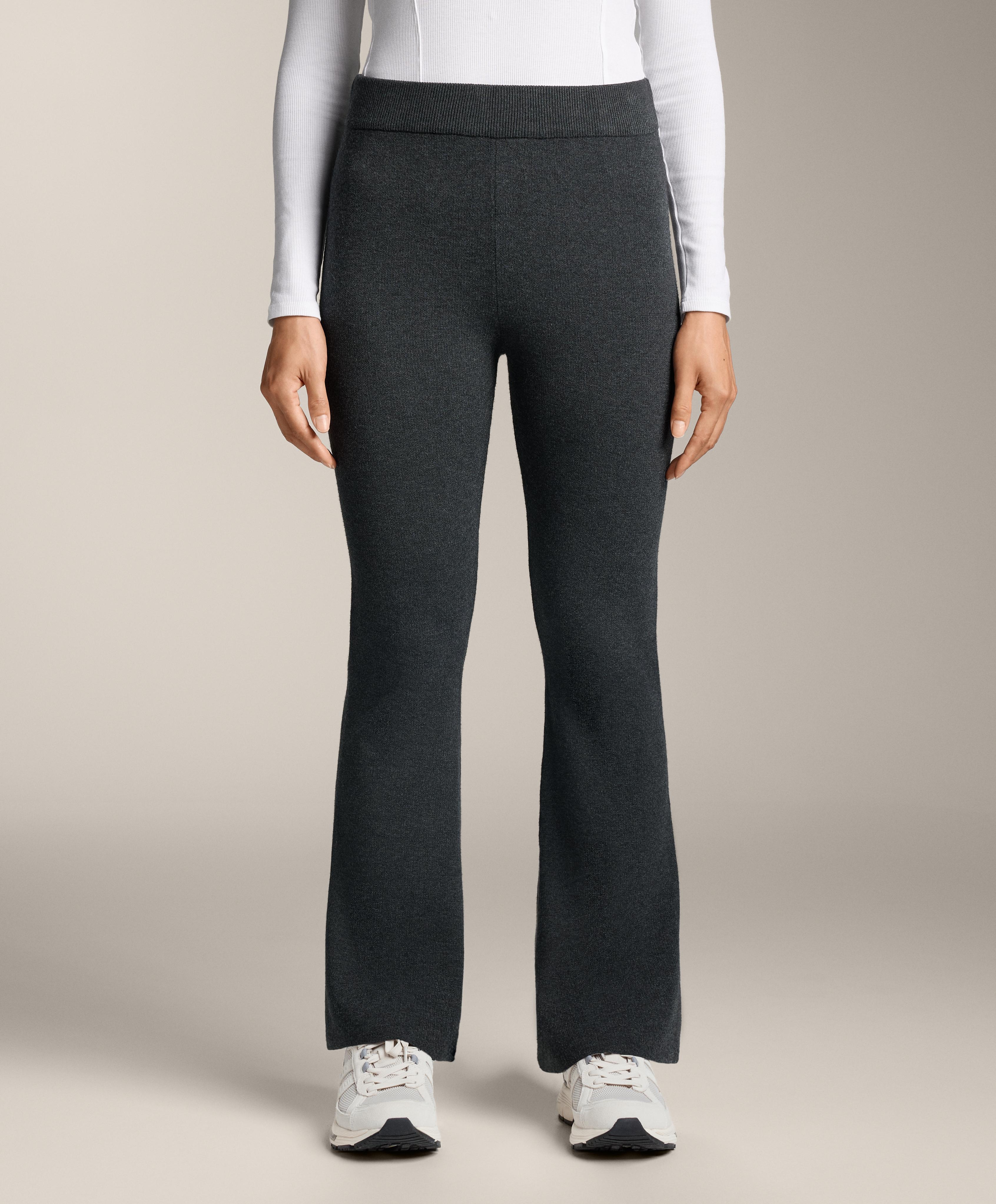 Flare knit trousers