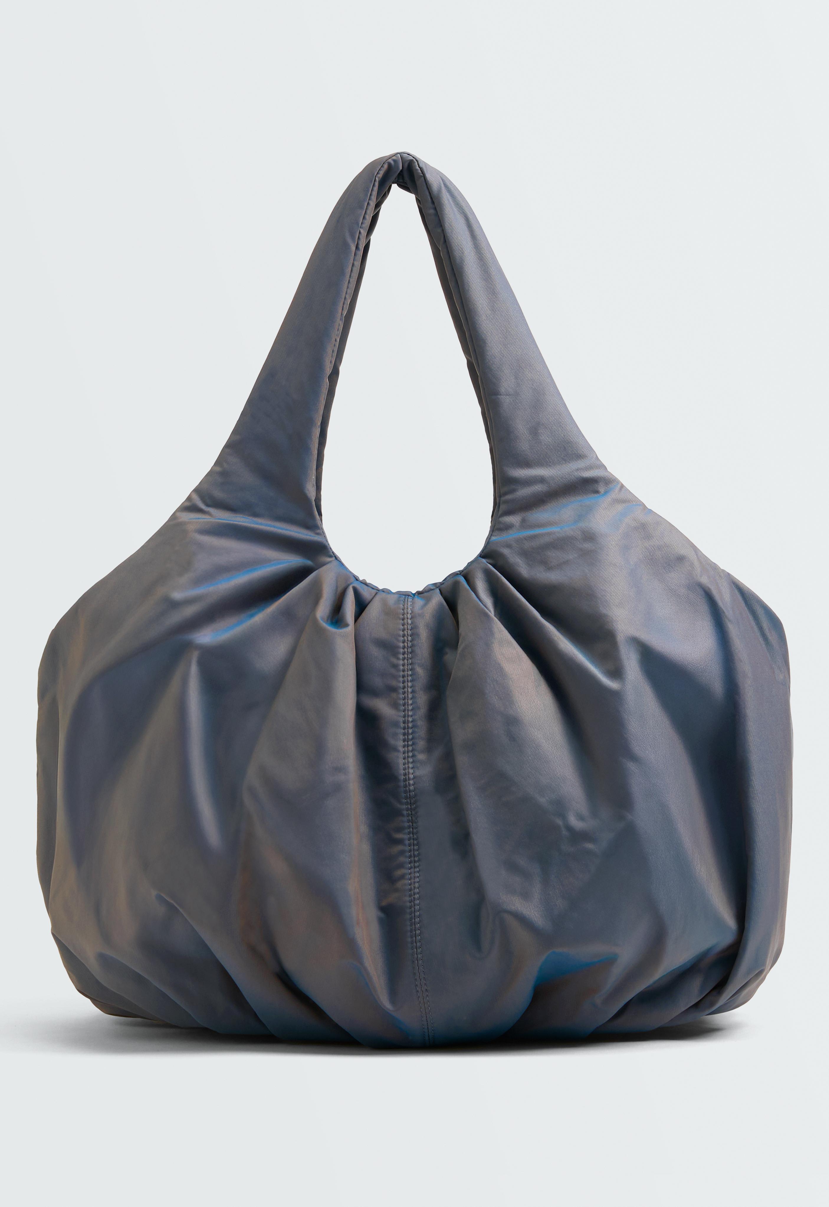 Ruched shopper bag — BLUE