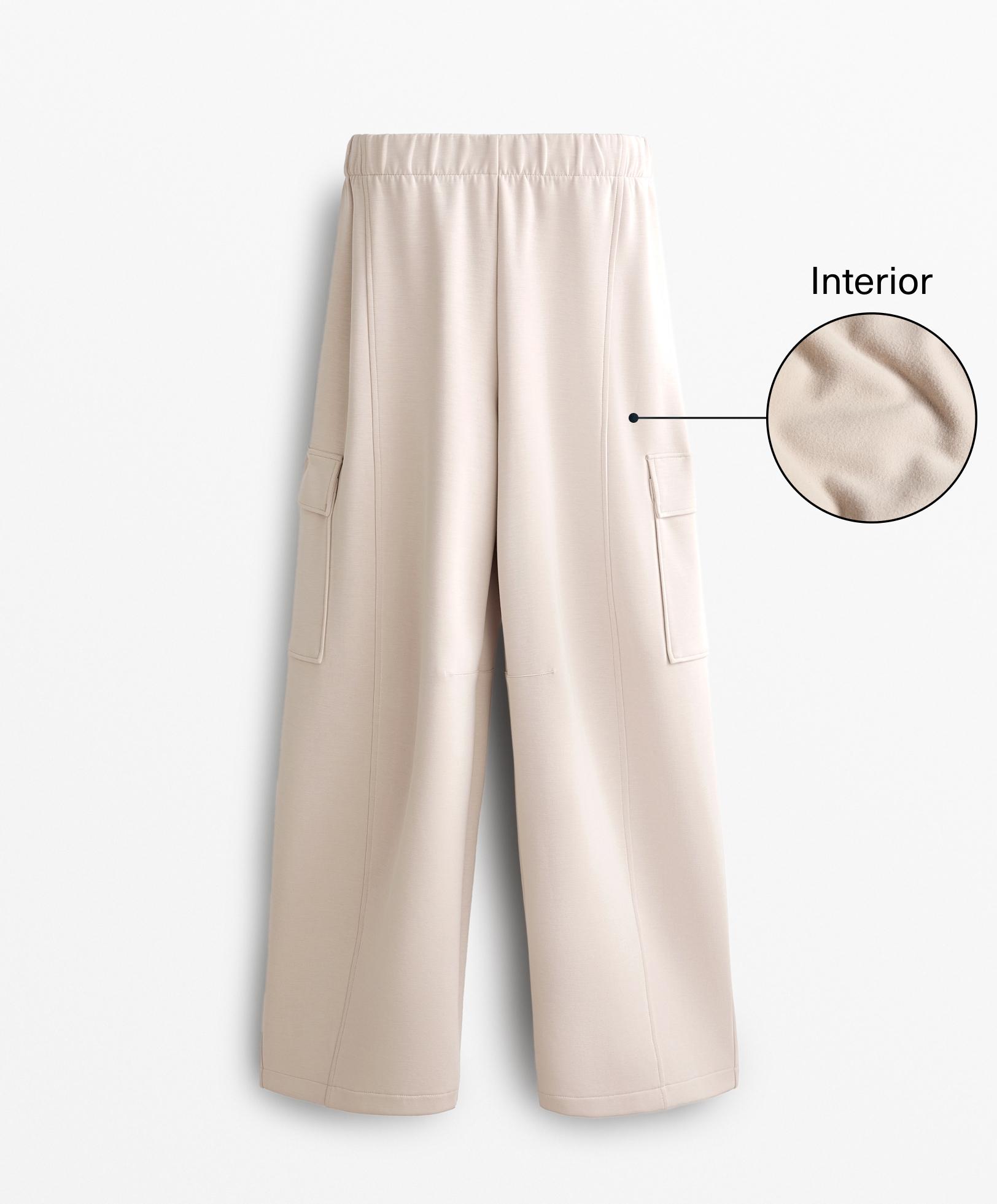 Barrel trousers with brushed modal