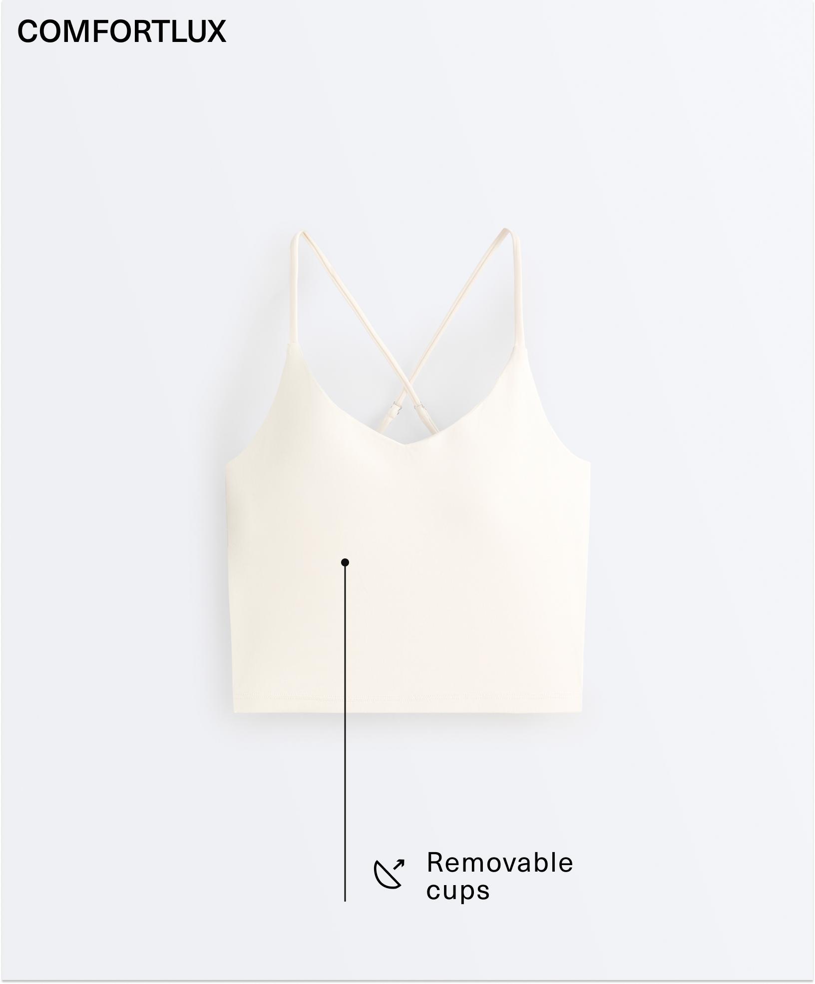 Comfortlux tank top with adjustable straps — PALE ECRU