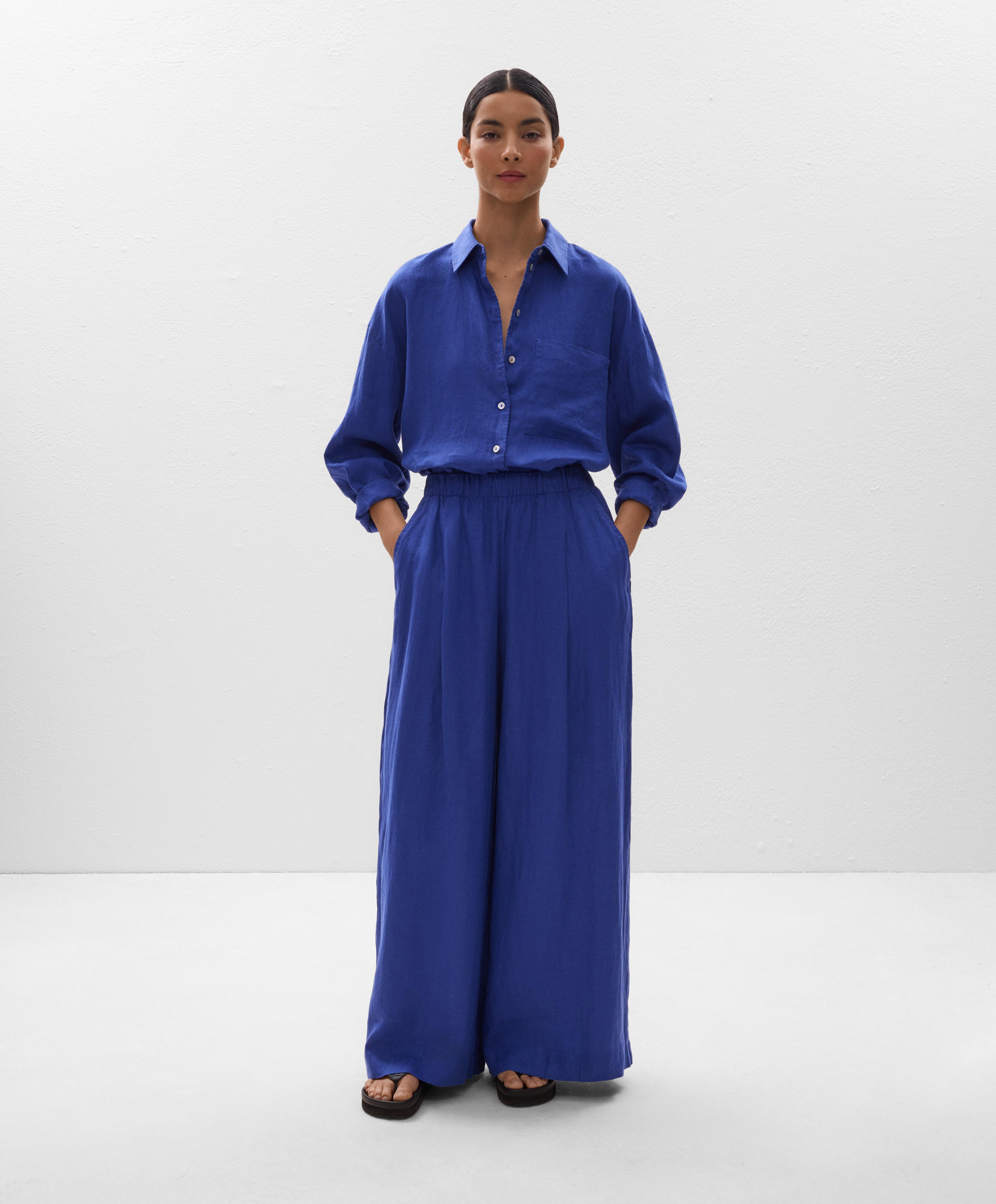 Рубашка свободного кроя из 100%-го льна - Распродажа Рубашка свободного кроя из 100%-го льна - Распродажа