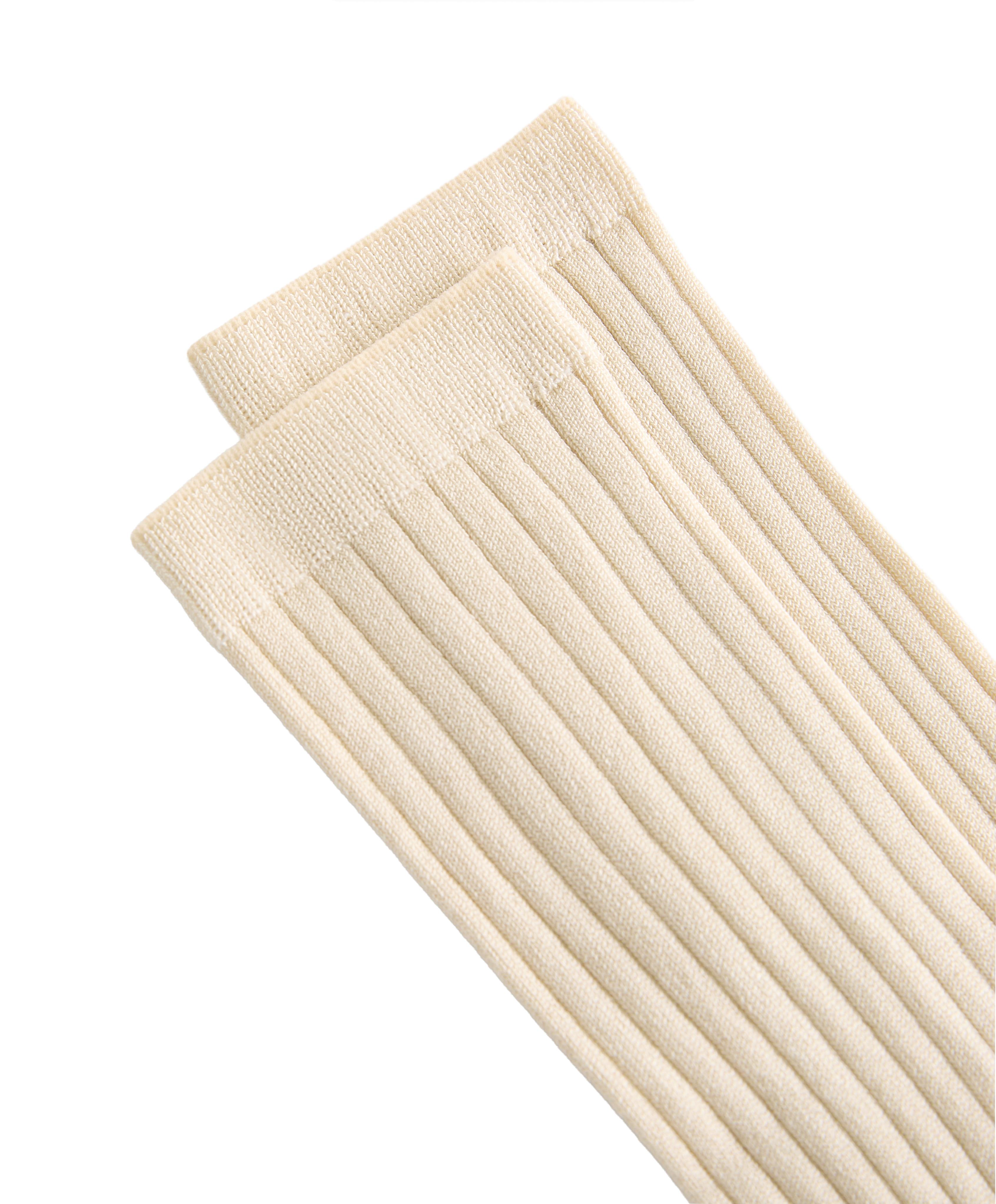 Classic Rib silk blend sock — PALE YELLOW