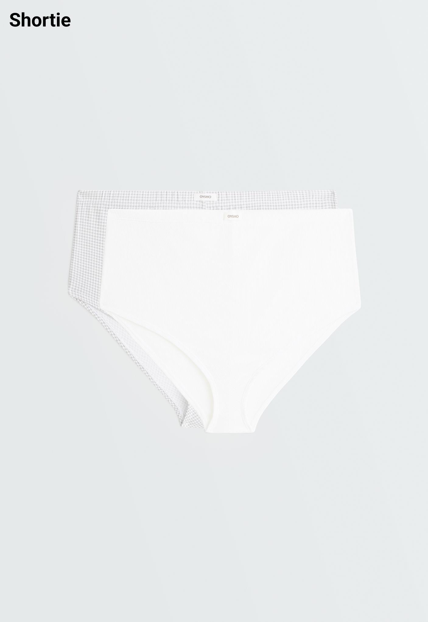 Lot de 2 culottes shortie en mélange de coton avec logo