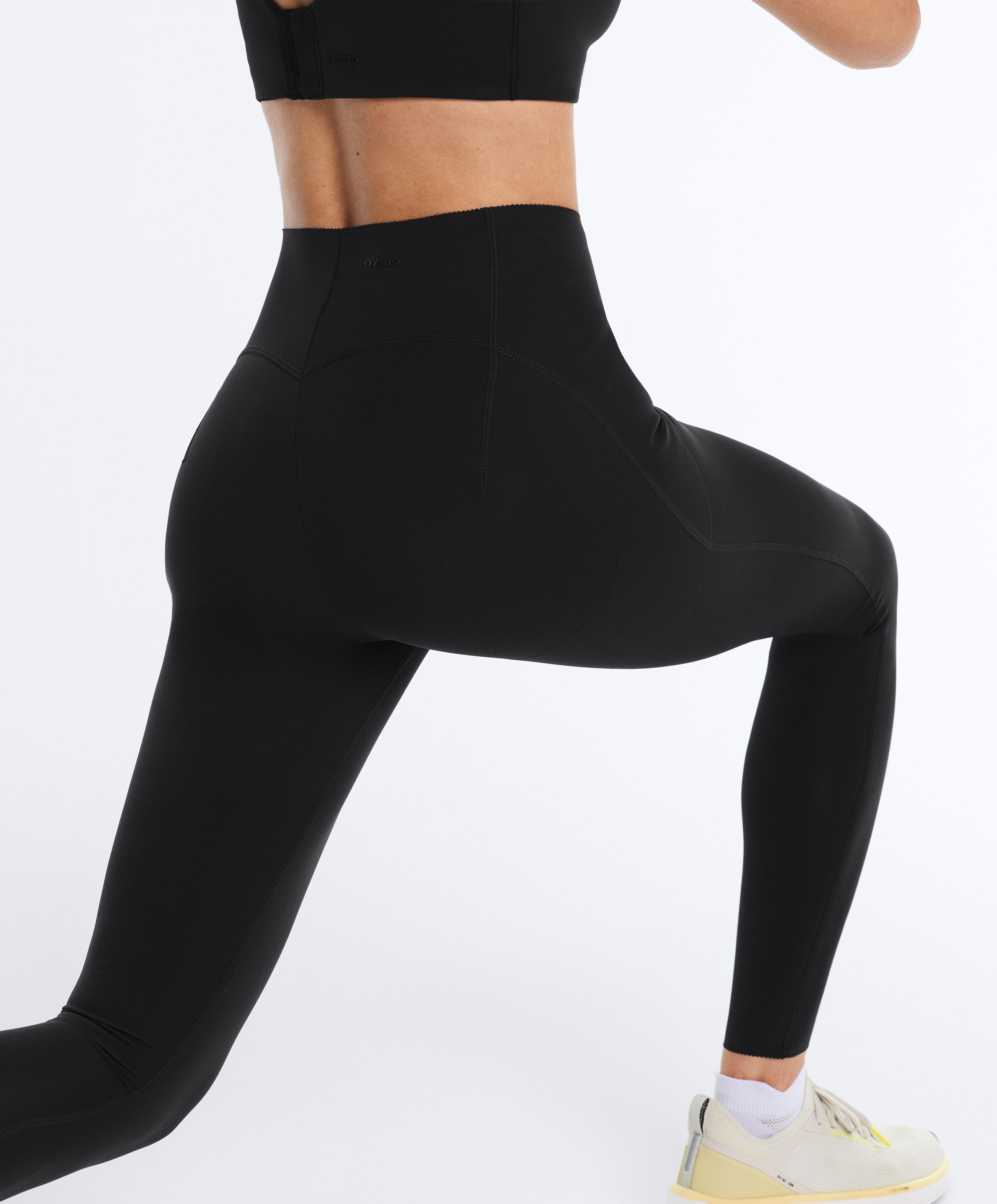 High-waisted Compressive raise up ankle-length leggings