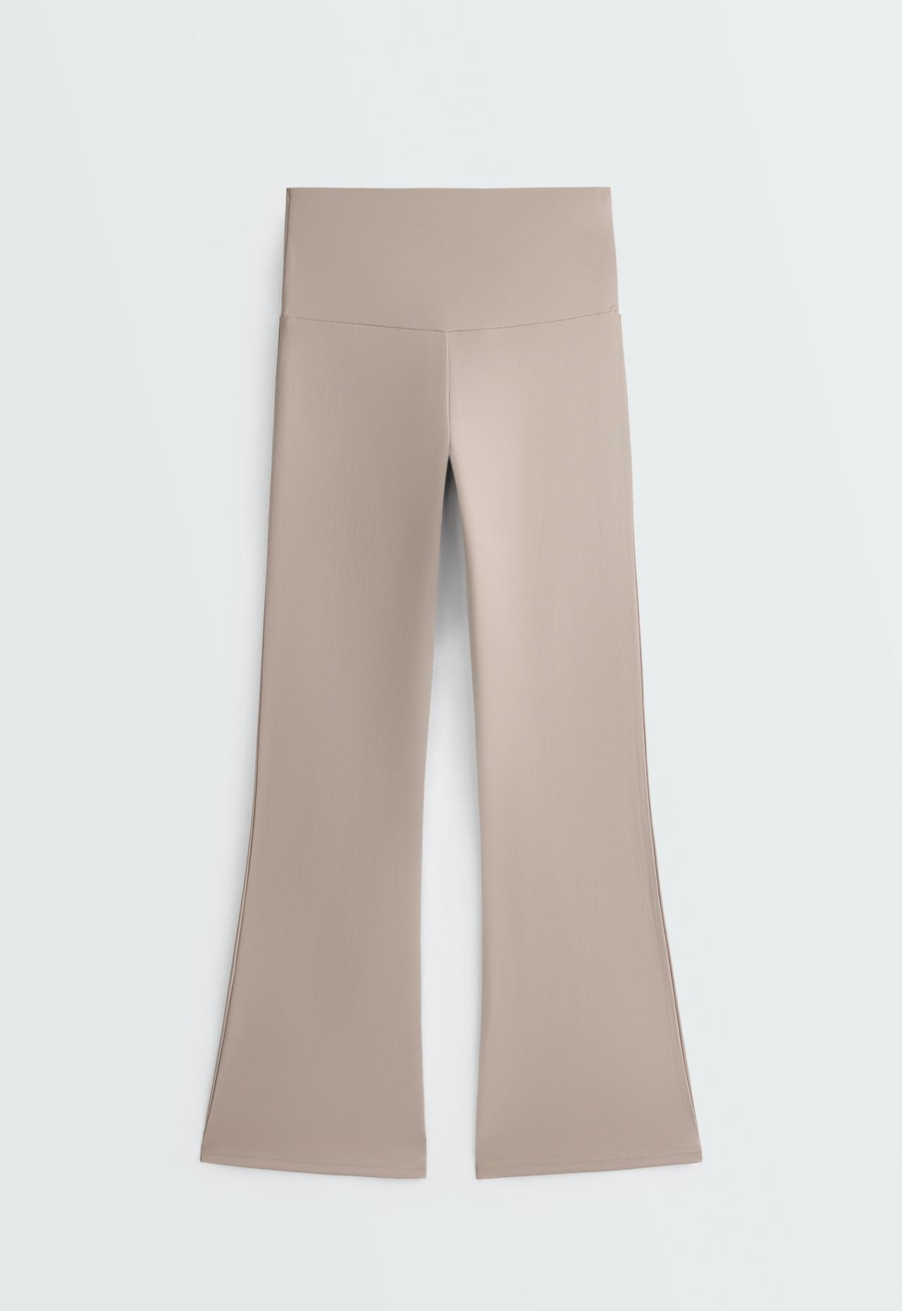 High-rise Comfortlux flare trousers — LIGHT STONE