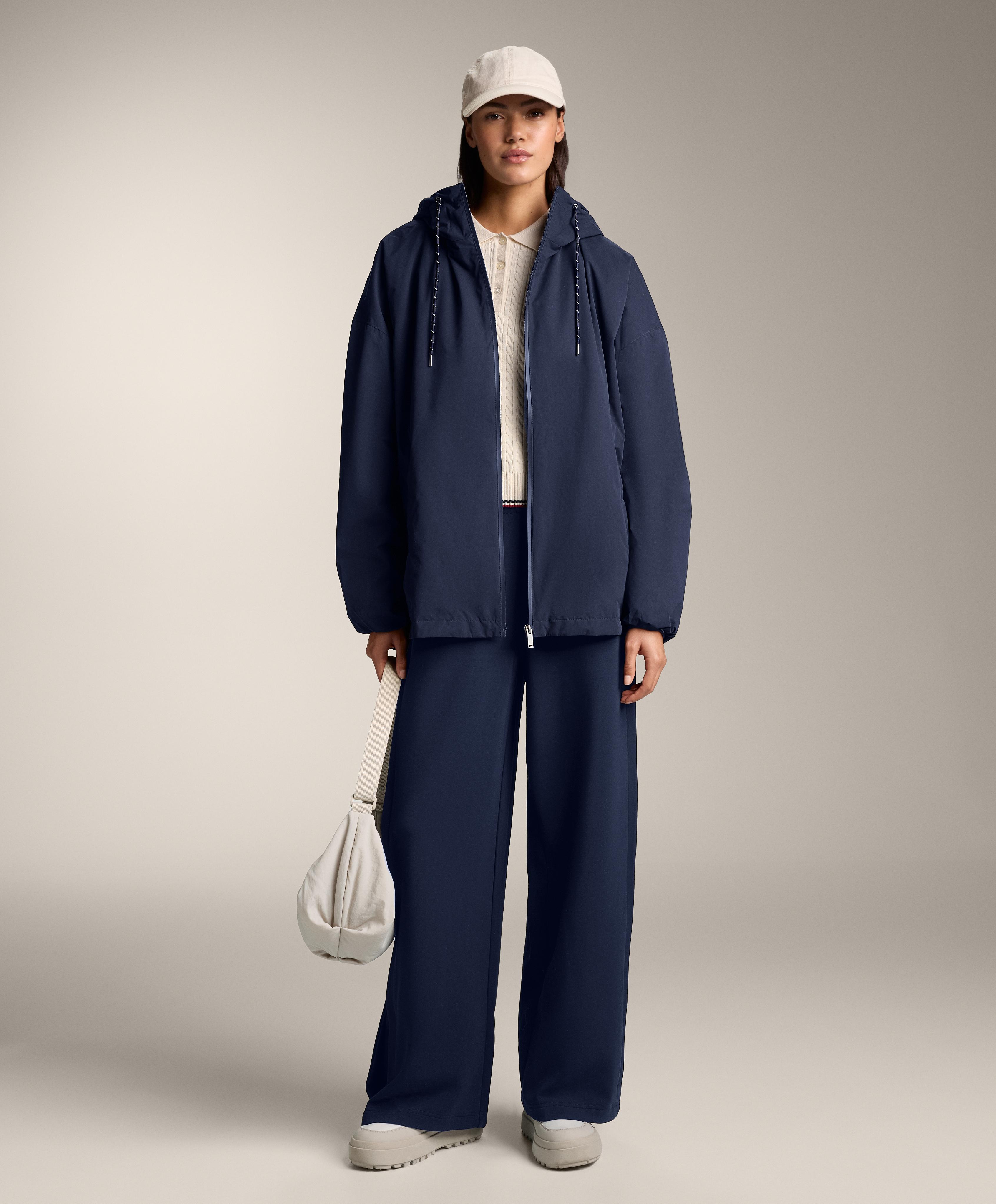 Mini cable knit polo neck jumper — ECRU