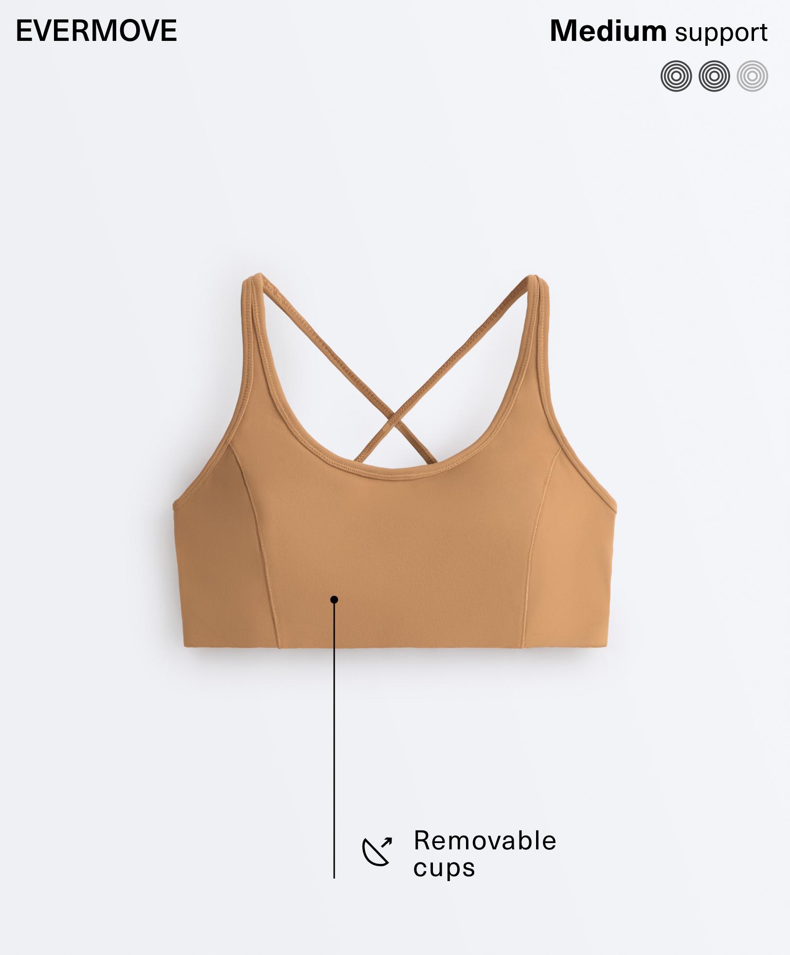 Evermove medium-support sports bra — PRALINE