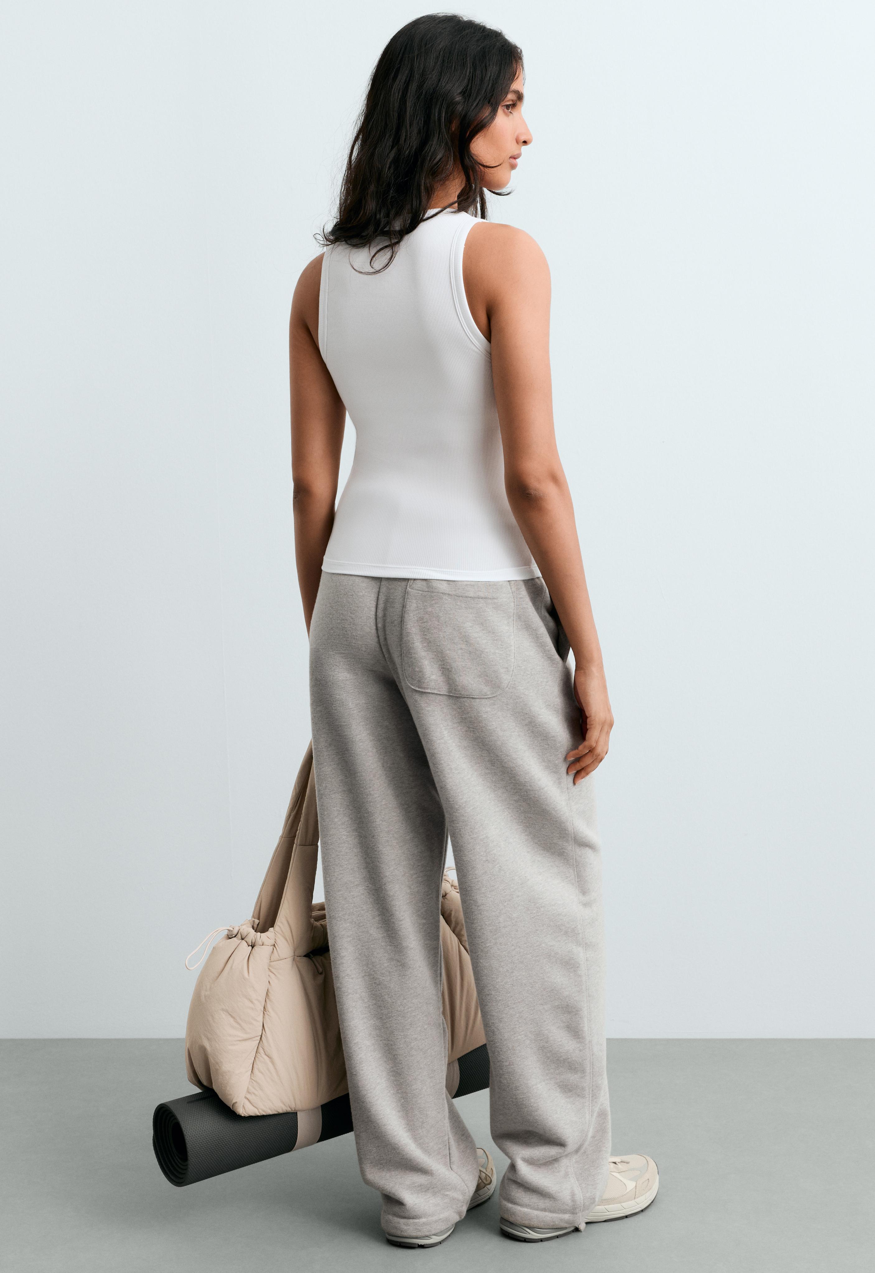 Rib modal blend tank top — WHITE 