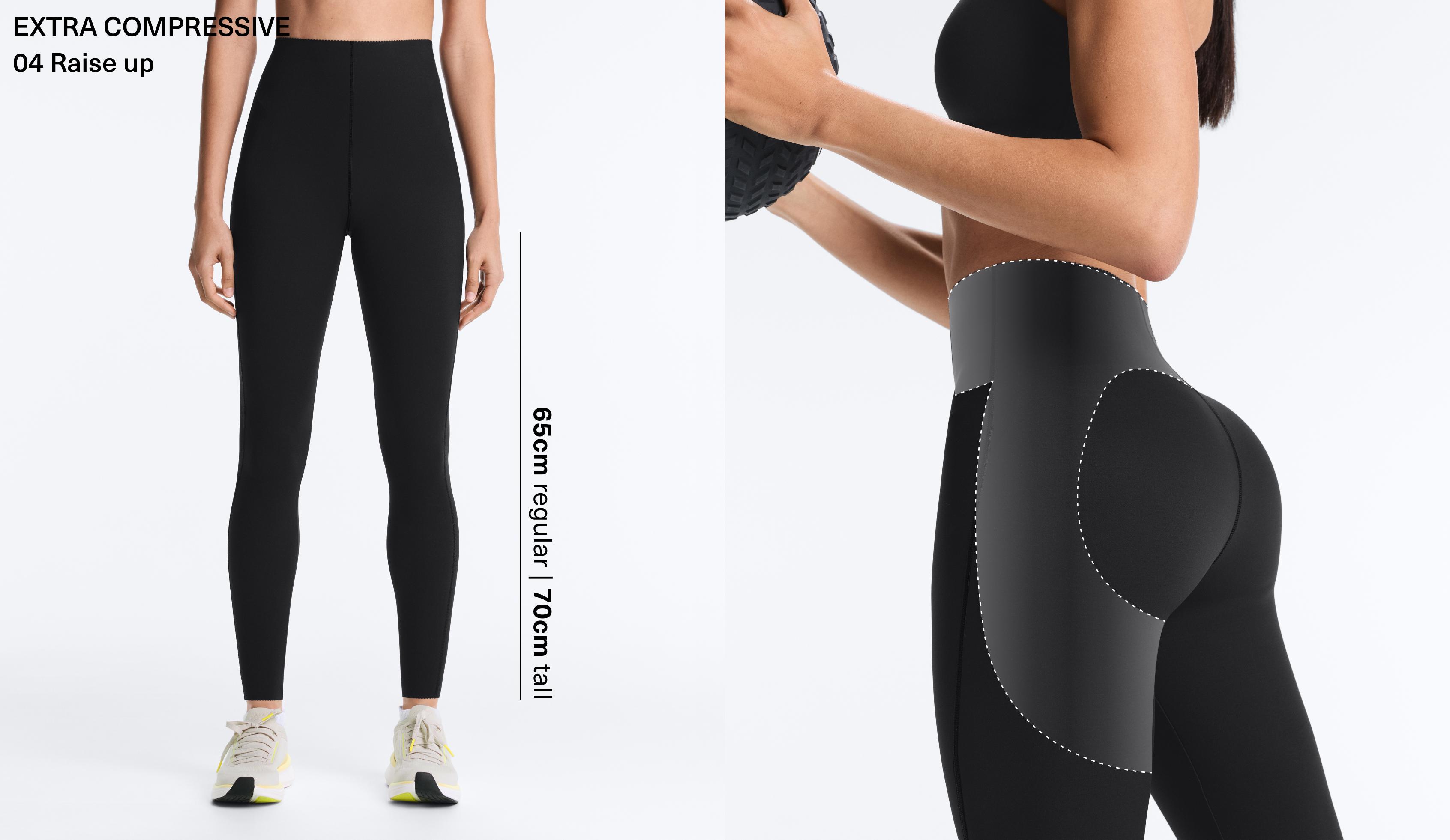 Extra Compressive Raise Up ankle-length leggings — BLACK