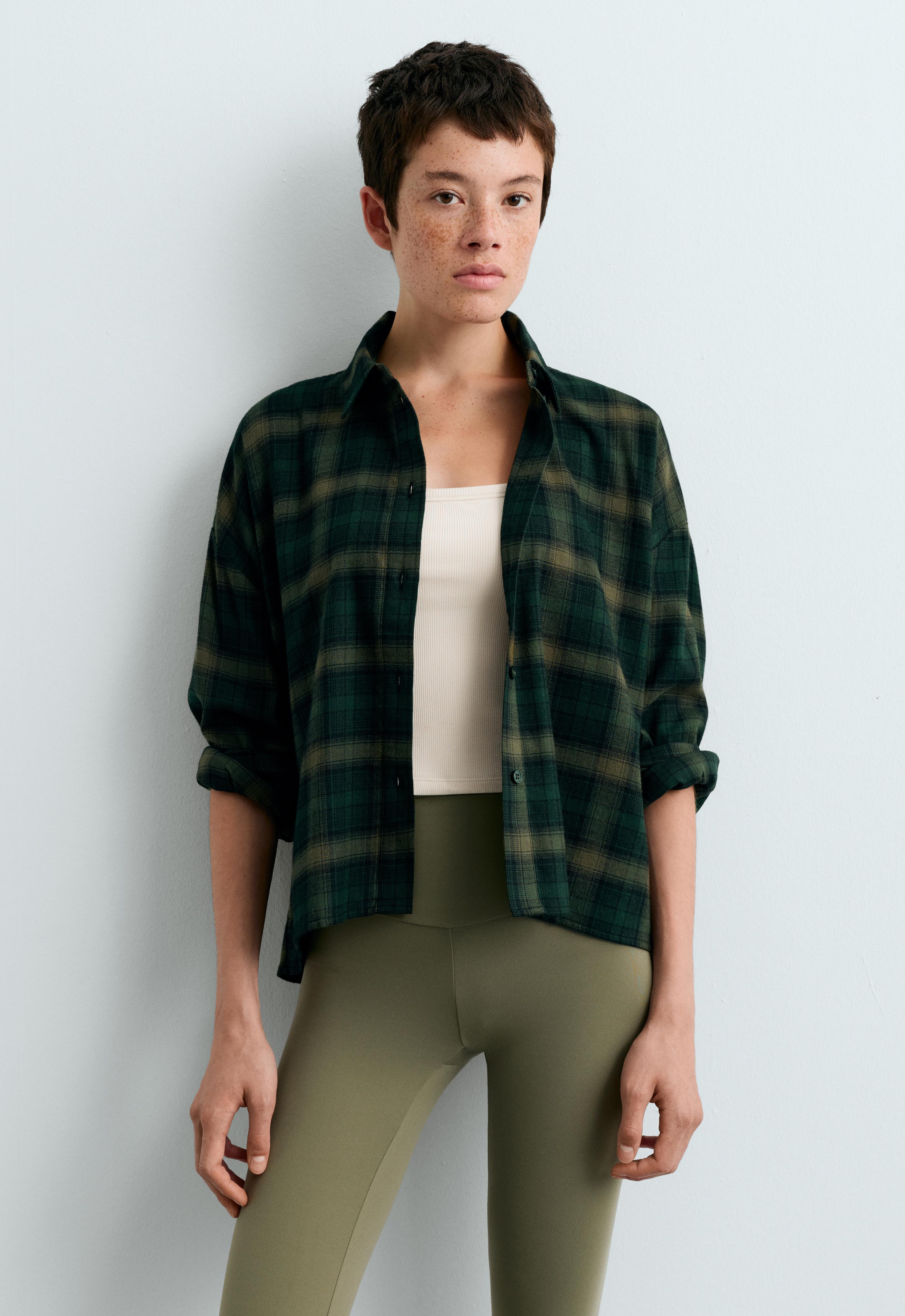 Camisa cropped con algodón