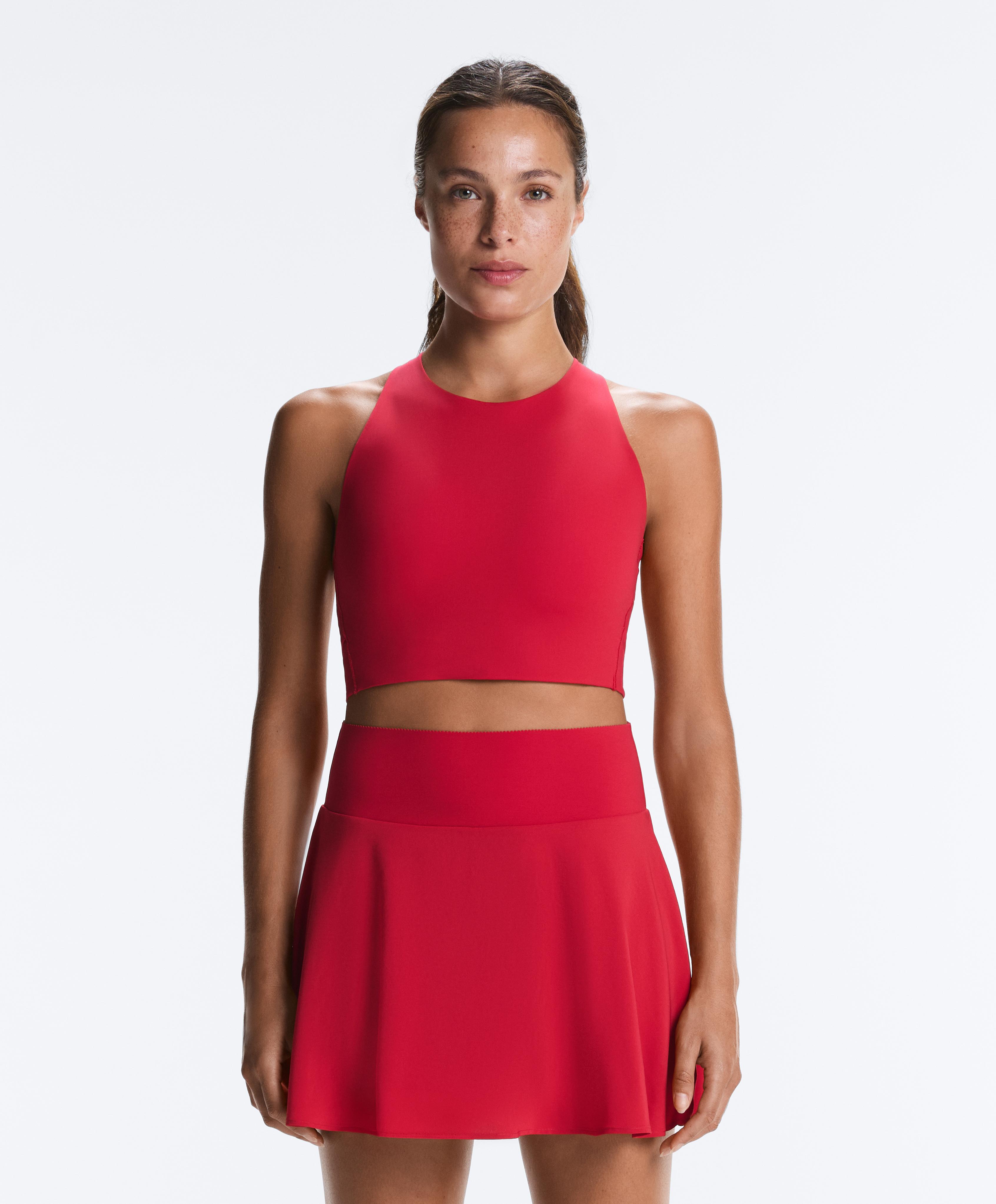 Light Touch crossover back tank top — RED