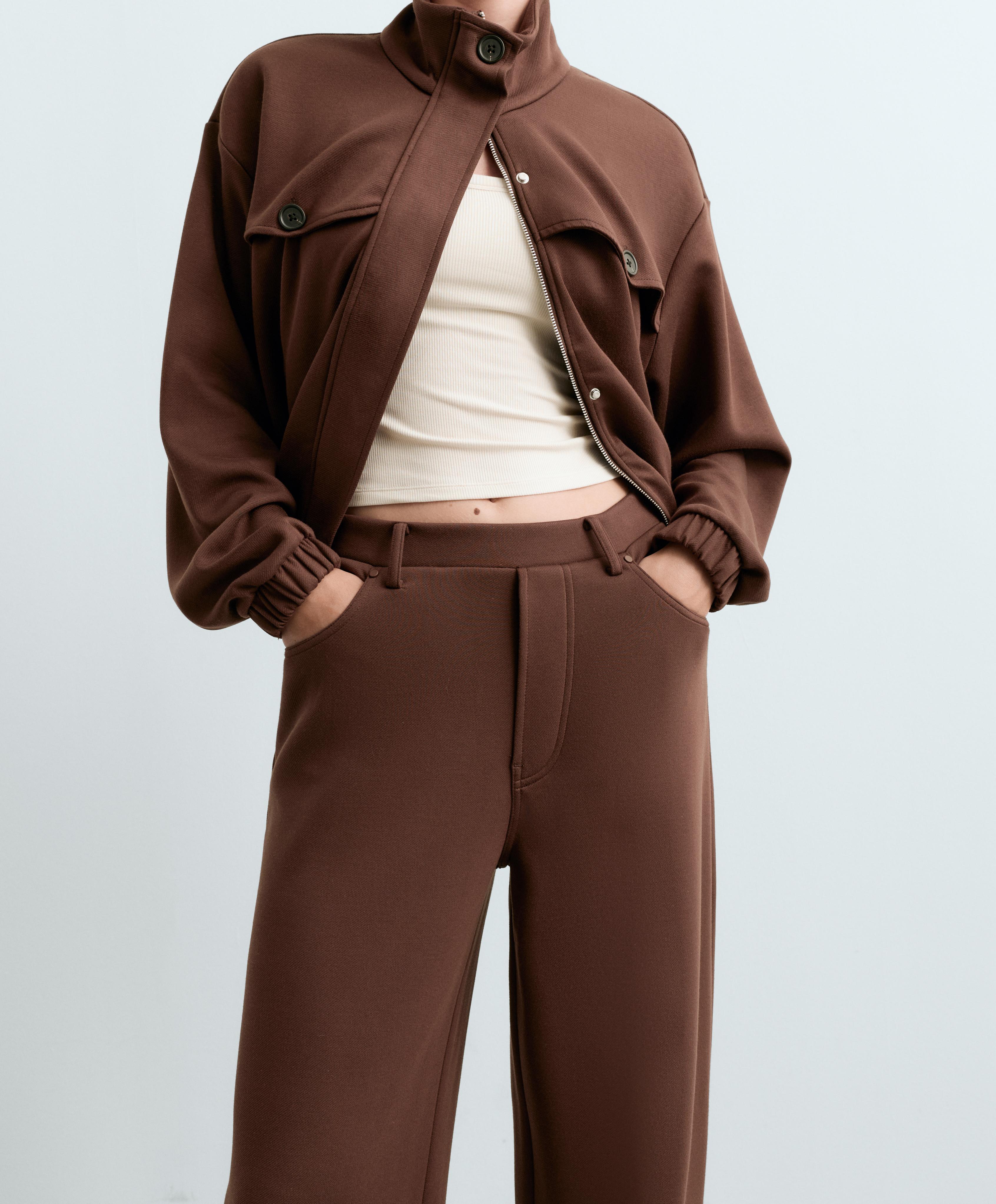 5-pocket straight-leg trousers — COCOA