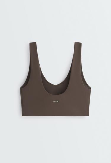 Sports Compressive bra, medium support — BROWN 7
