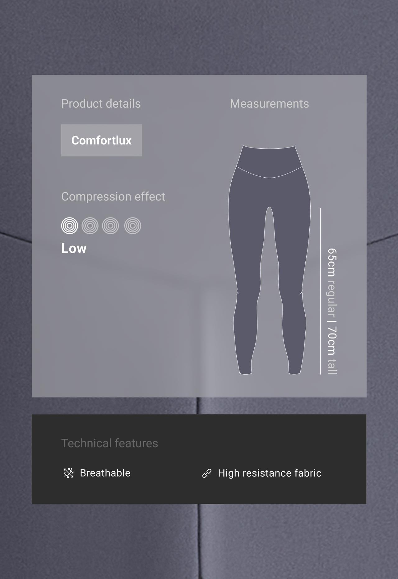 Ankle-length High rise Comfortlux leggings — BLUE-GREY