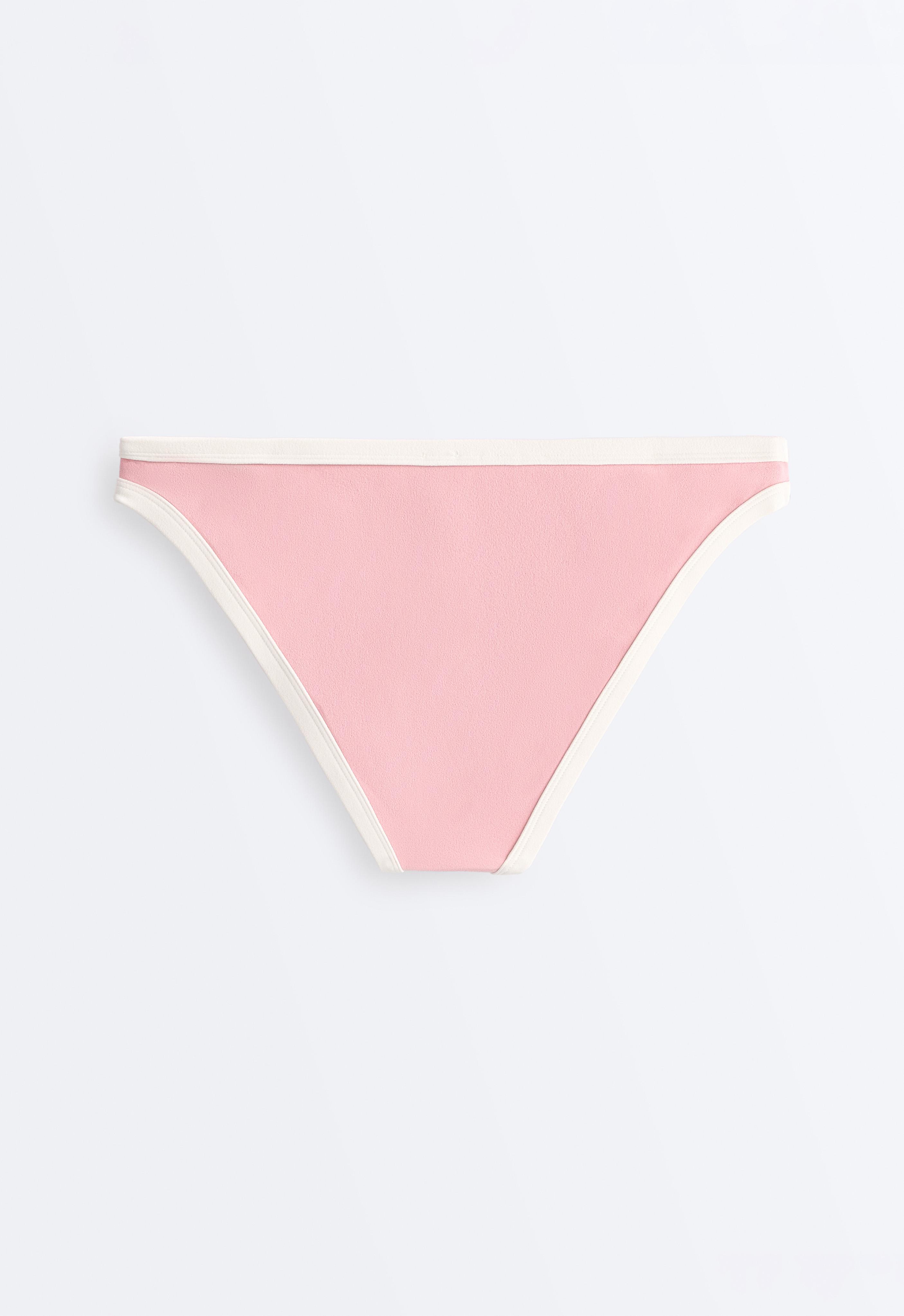 Contrast trim classic bikini briefs — PINK
