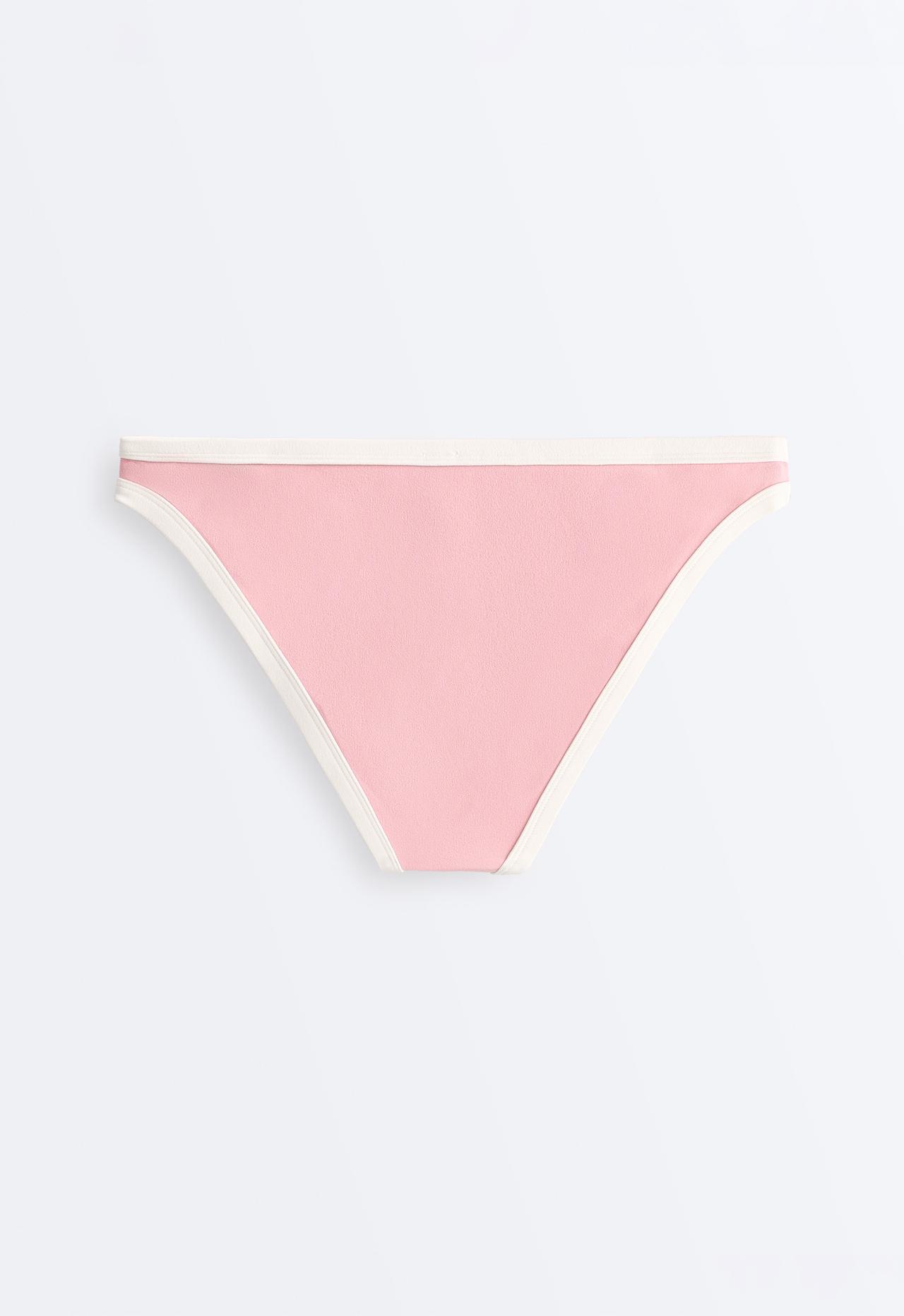 Contrast trim classic bikini briefs — PINK