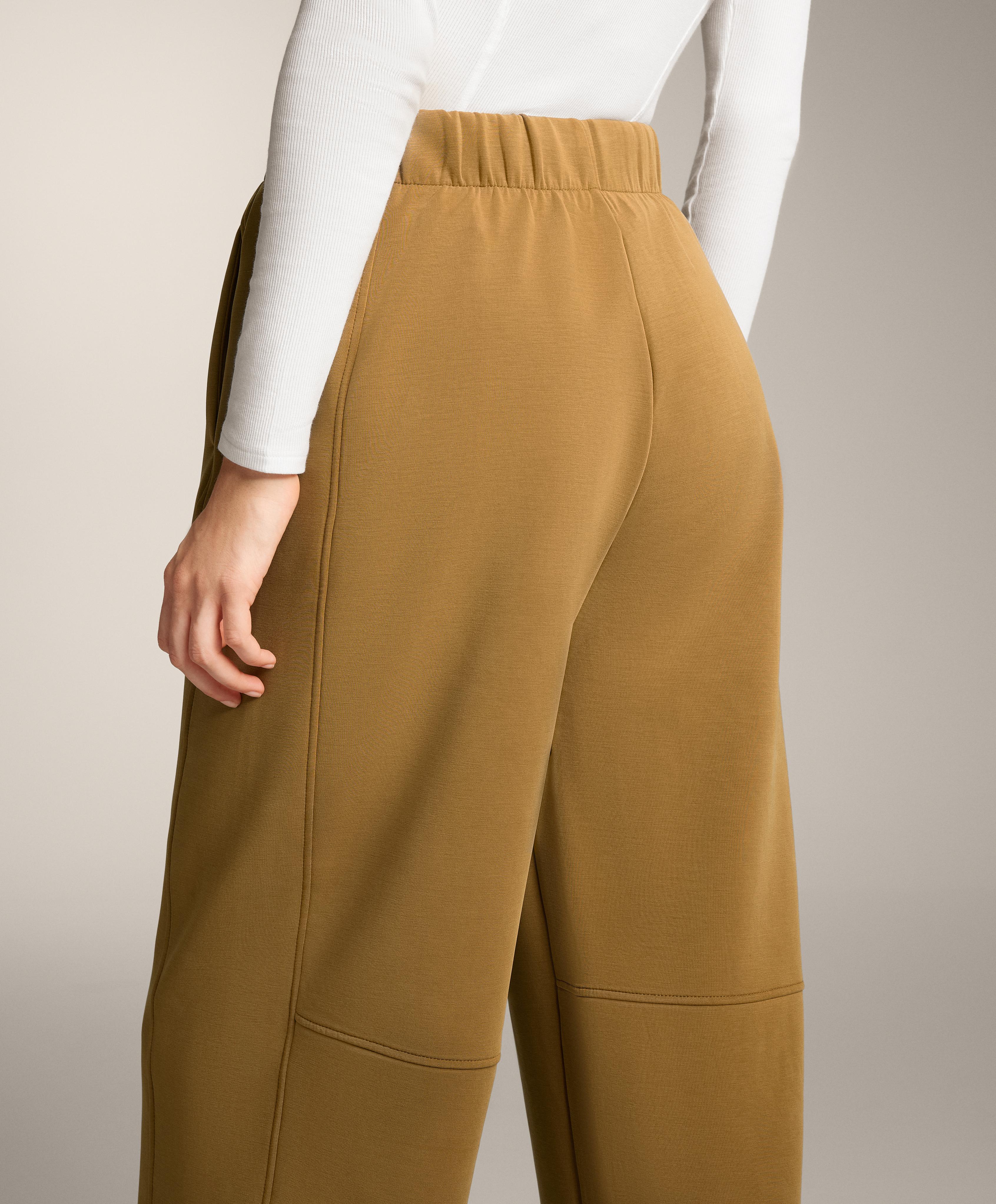 Pantaloni dritti con modal brushed - Saldi