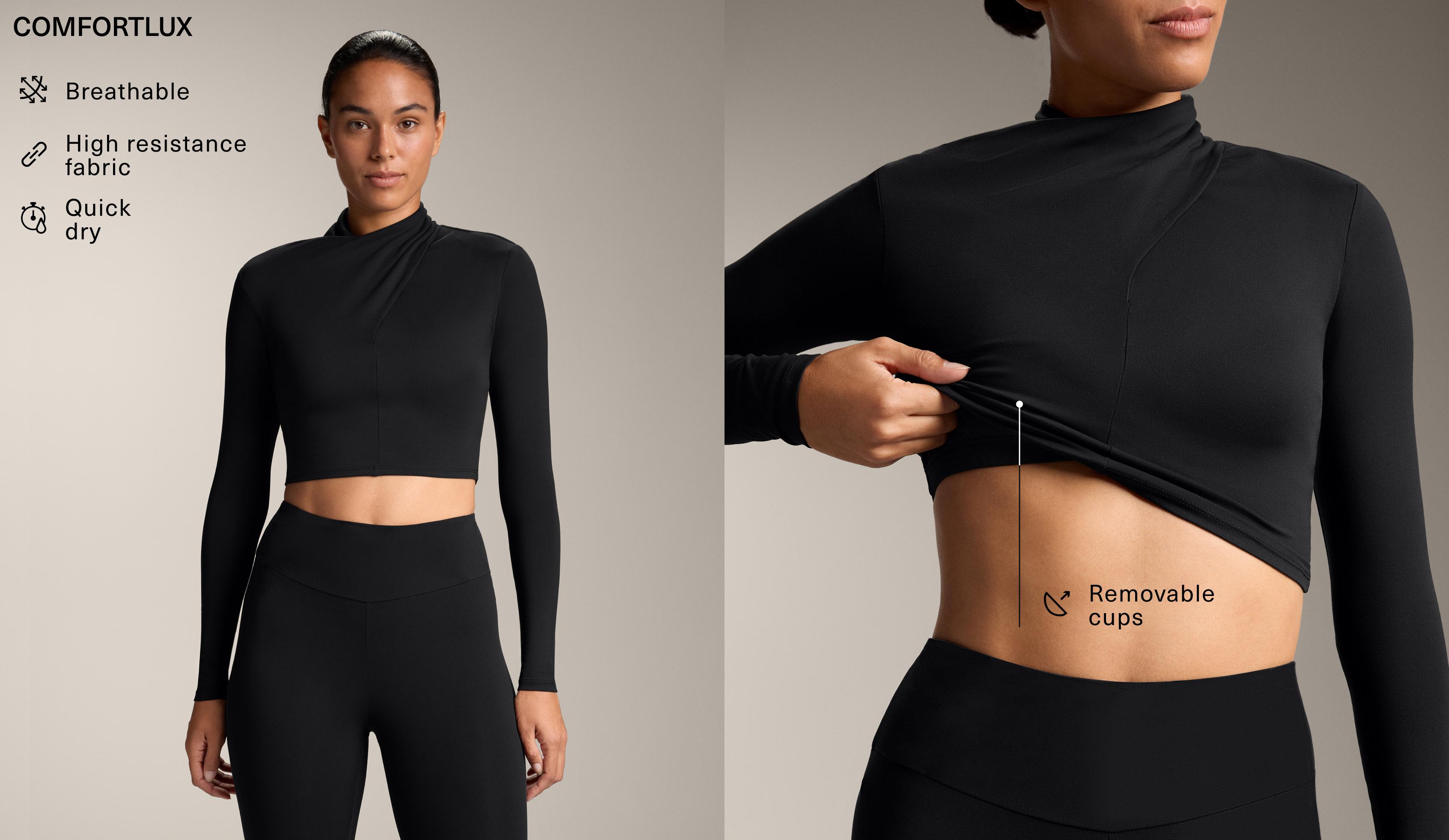 Comfortlux Shirt mit Wasserfall-Ausschnitt