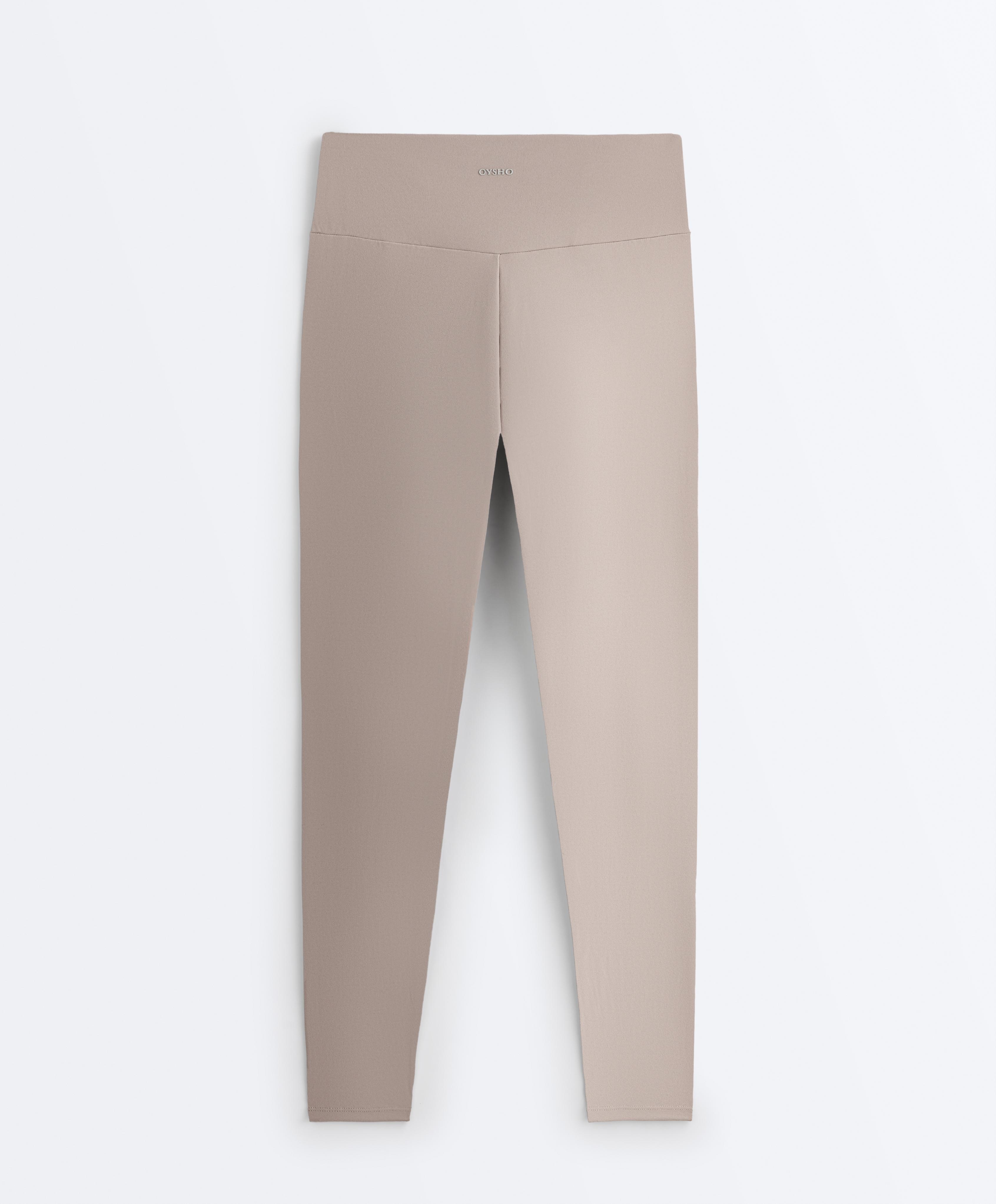 Comfortlux high-waisted ankle-length leggings — PALE TAUPE