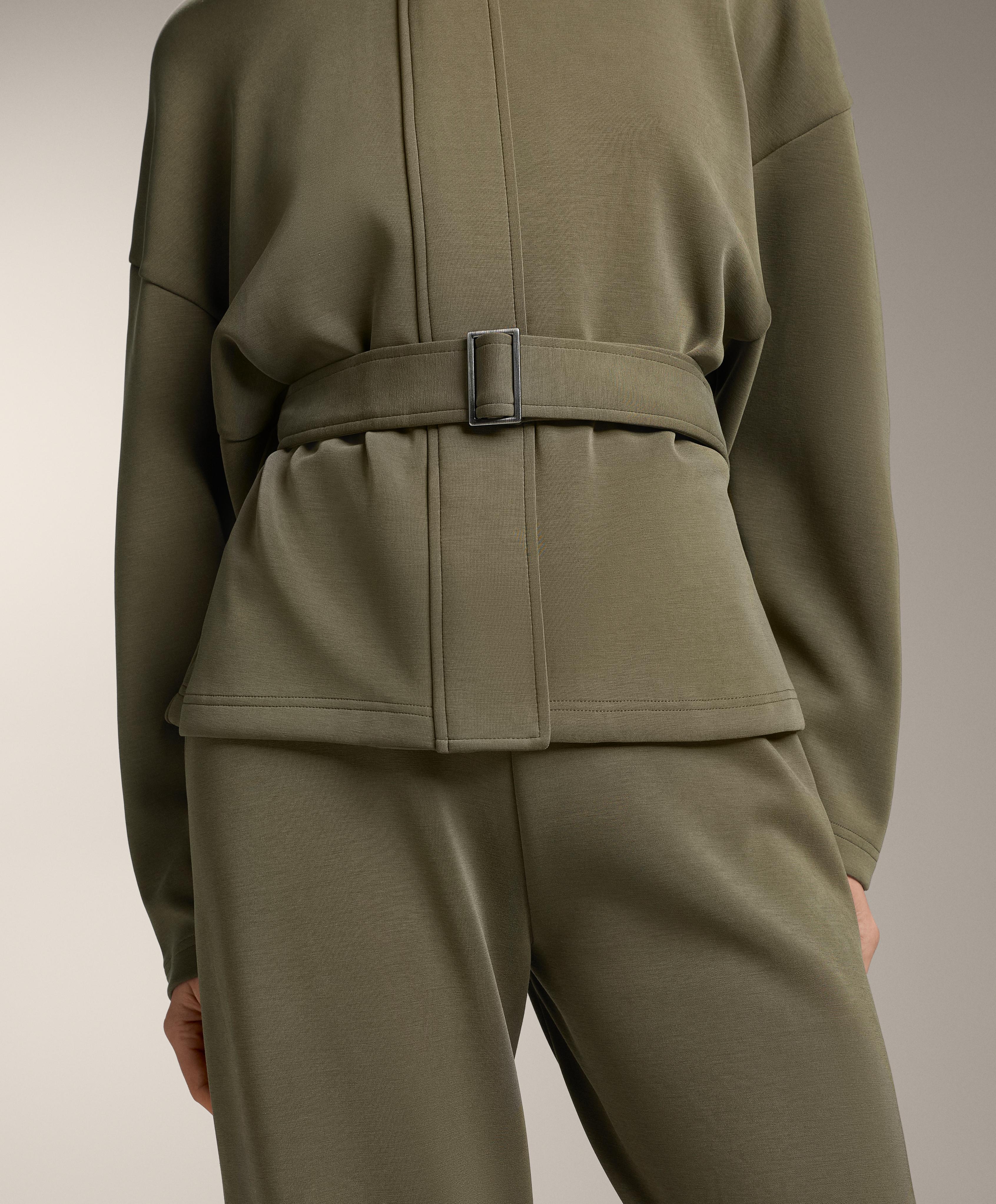 Brushed modal kemerli ceket - Görsel 6