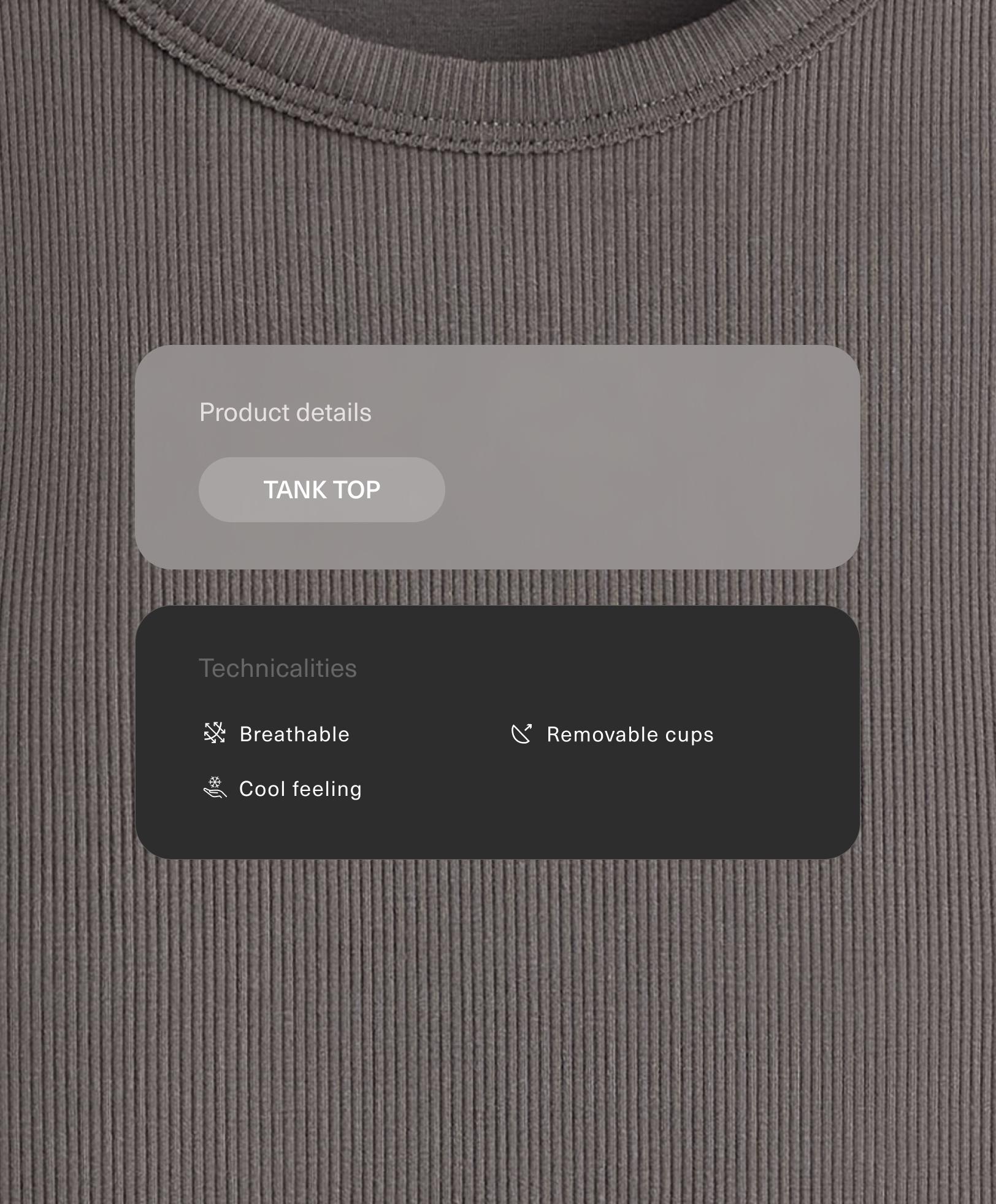 Pikk ribiline modaalsegust tank top