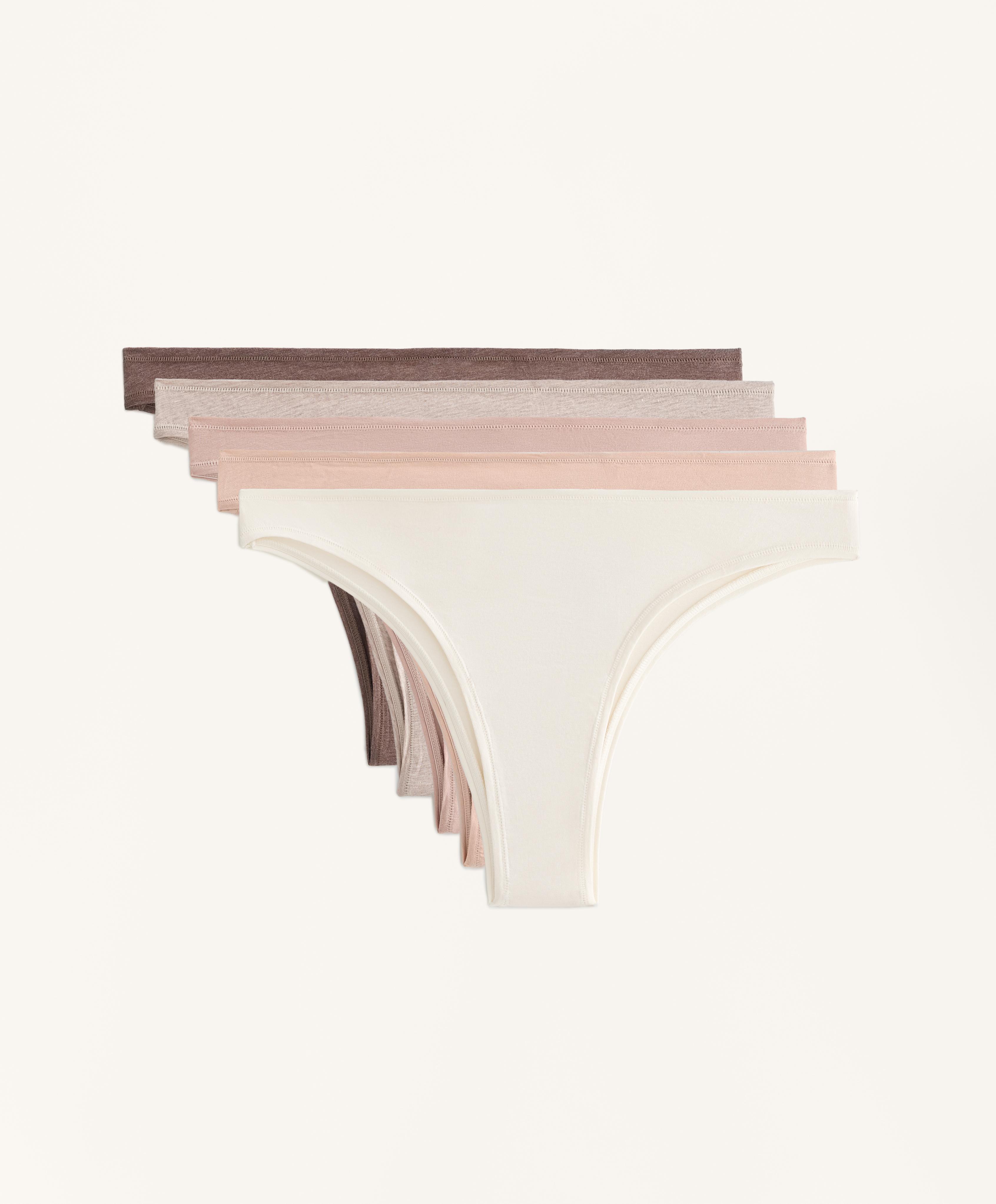 5 cotton blend Brazilian briefs