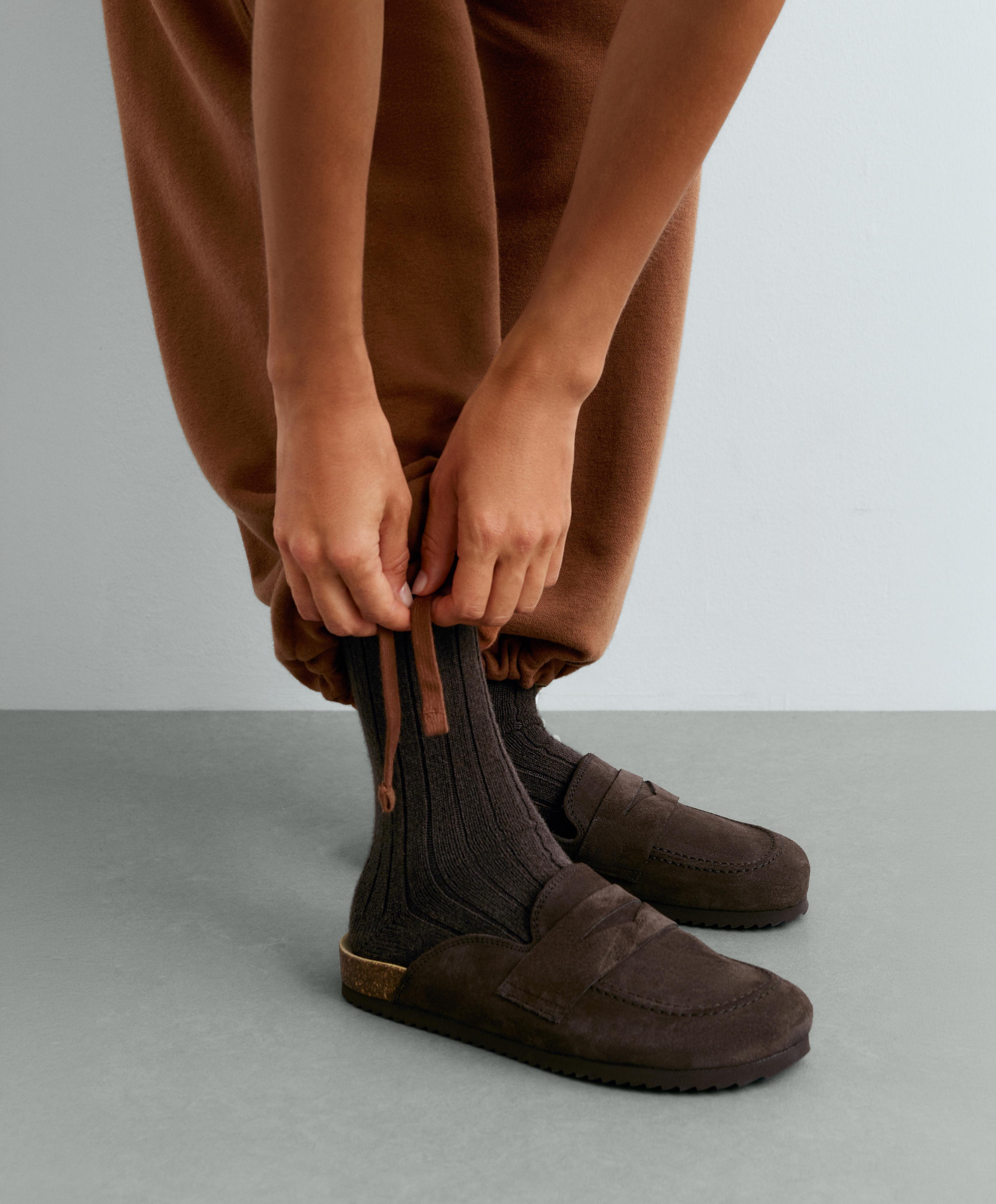 75% cashmere socks — DARK BROWN