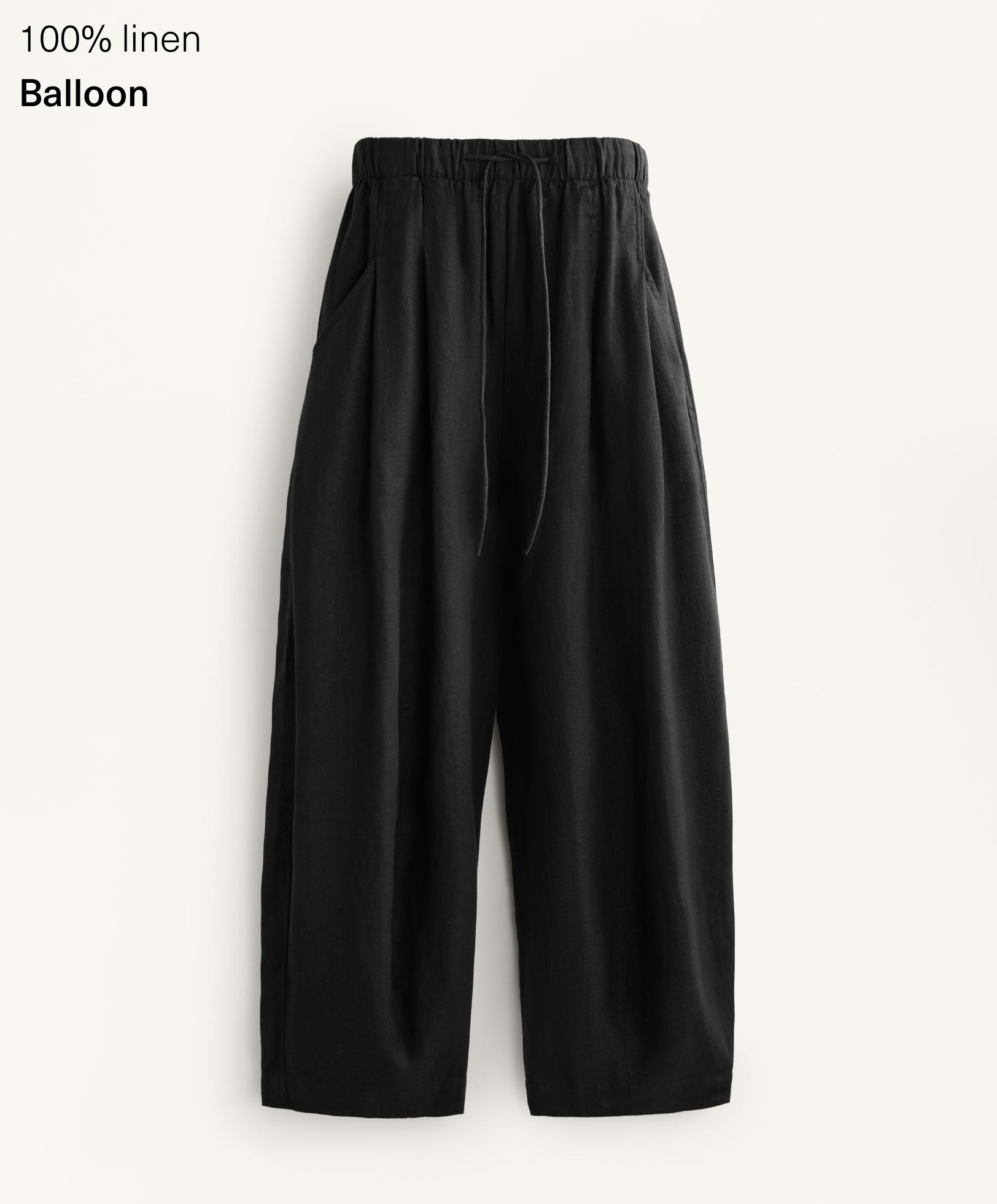 بنطلون بالون 100% من الكتان