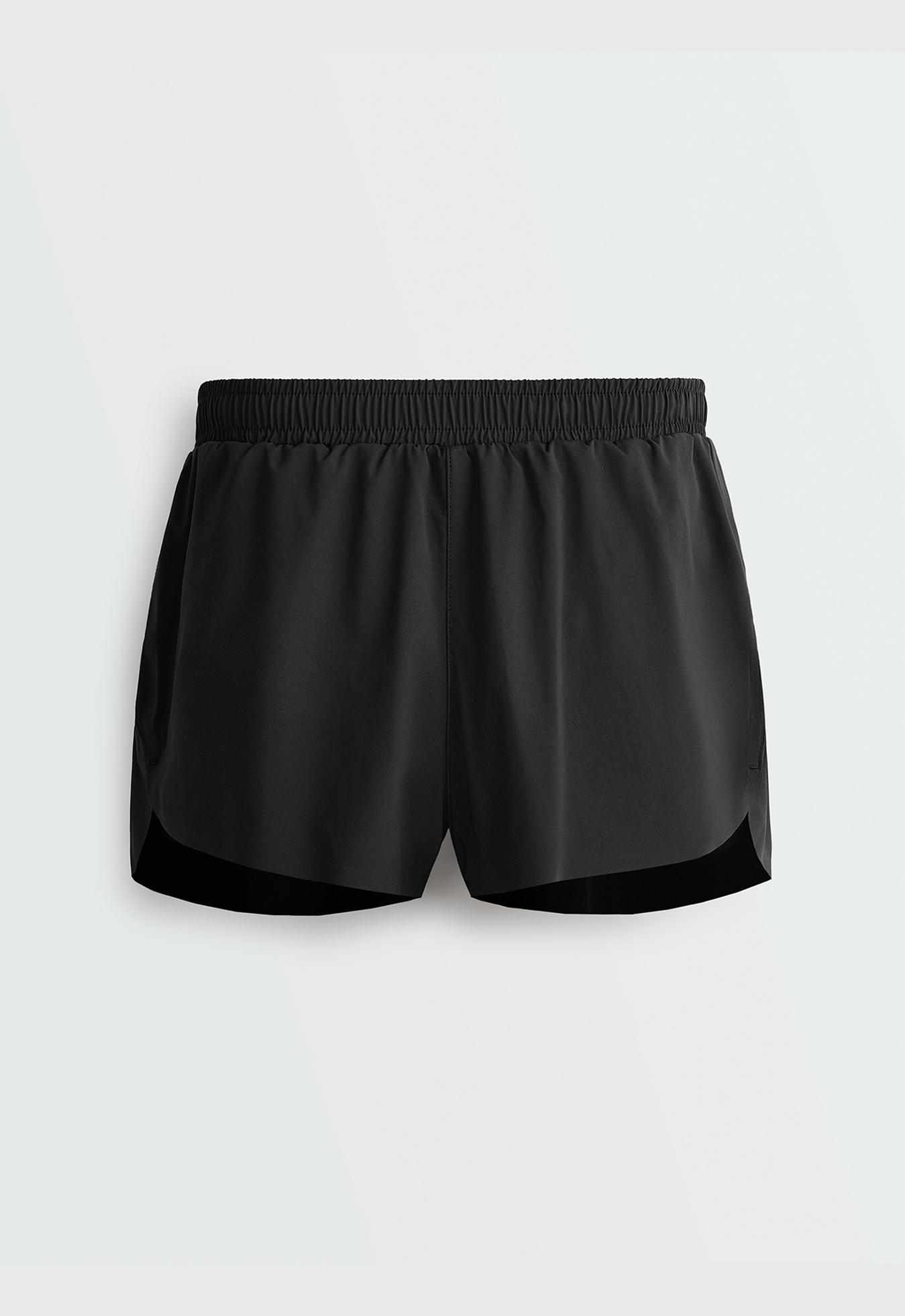 6cm low-rise technical shorts — BLACK