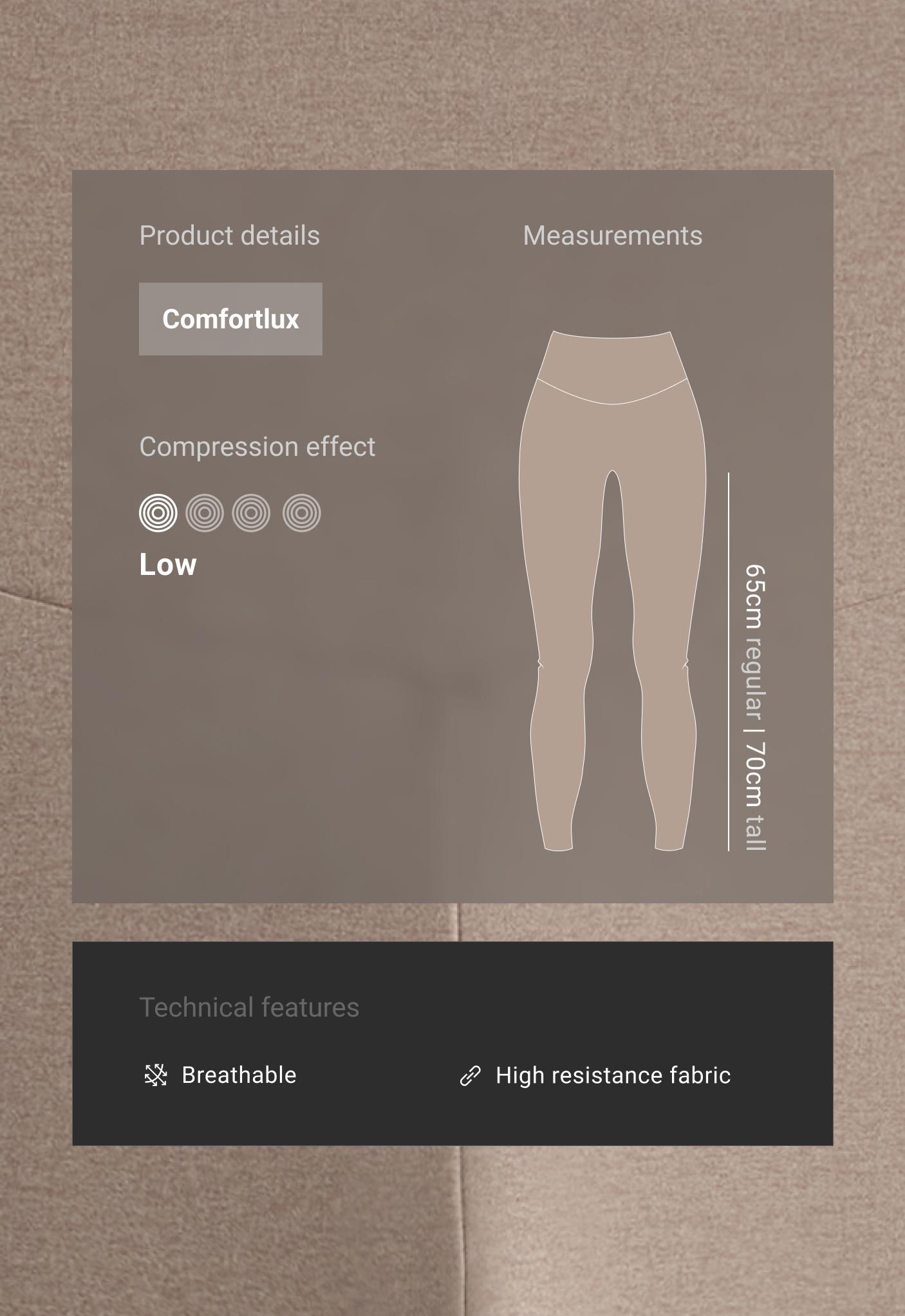 لغينغ Comfortlux بخصر عالٍ وتأثير ميلانج