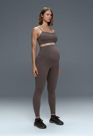 Comfortlux maternity leggings — BROWN-KHAKI 5