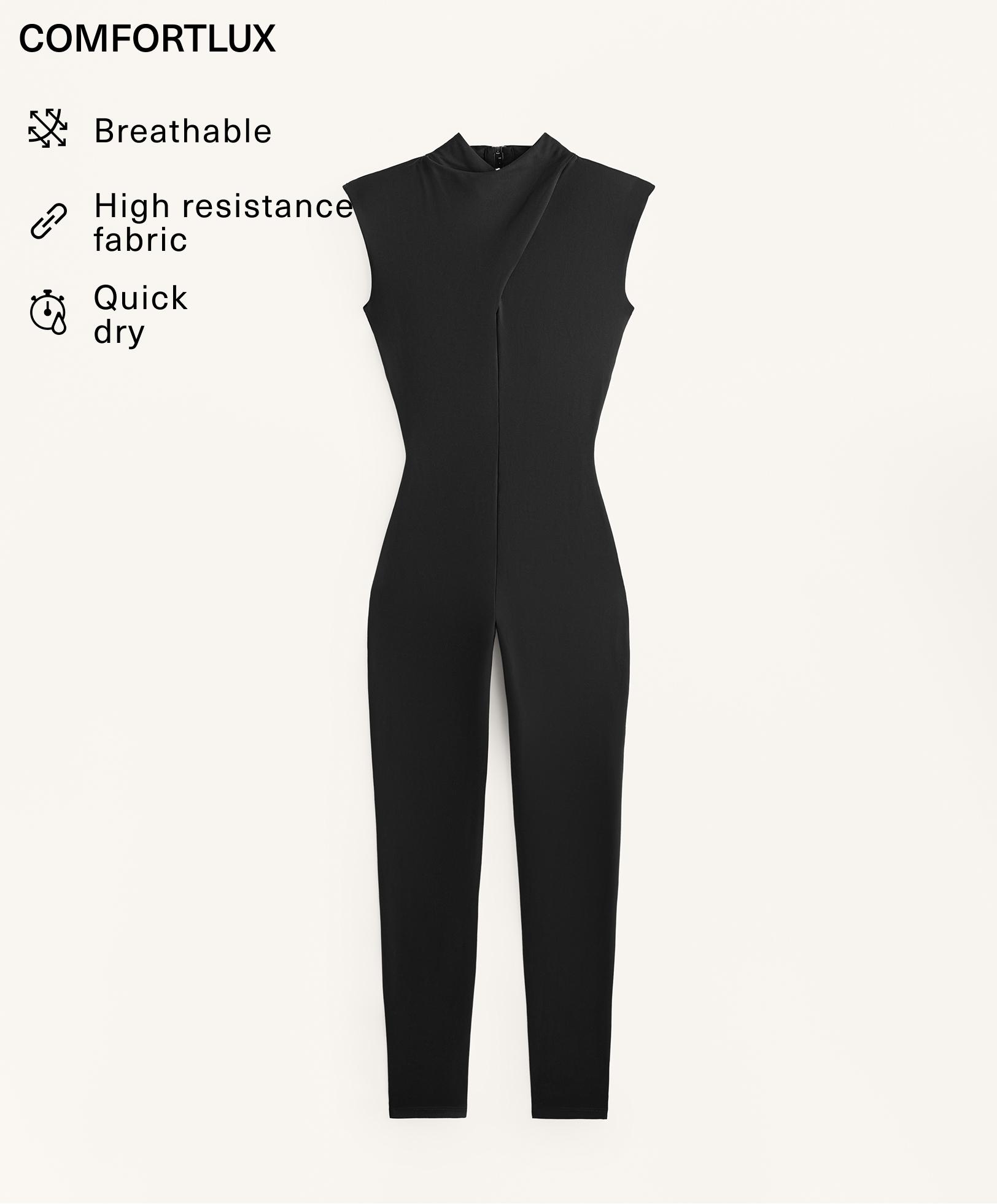 Comfortlux draped neck long jumpsuit Comfortlux draped neck long jumpsuit