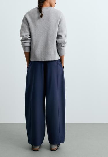 13% wool balloon trousers — NAVY BLUE 3