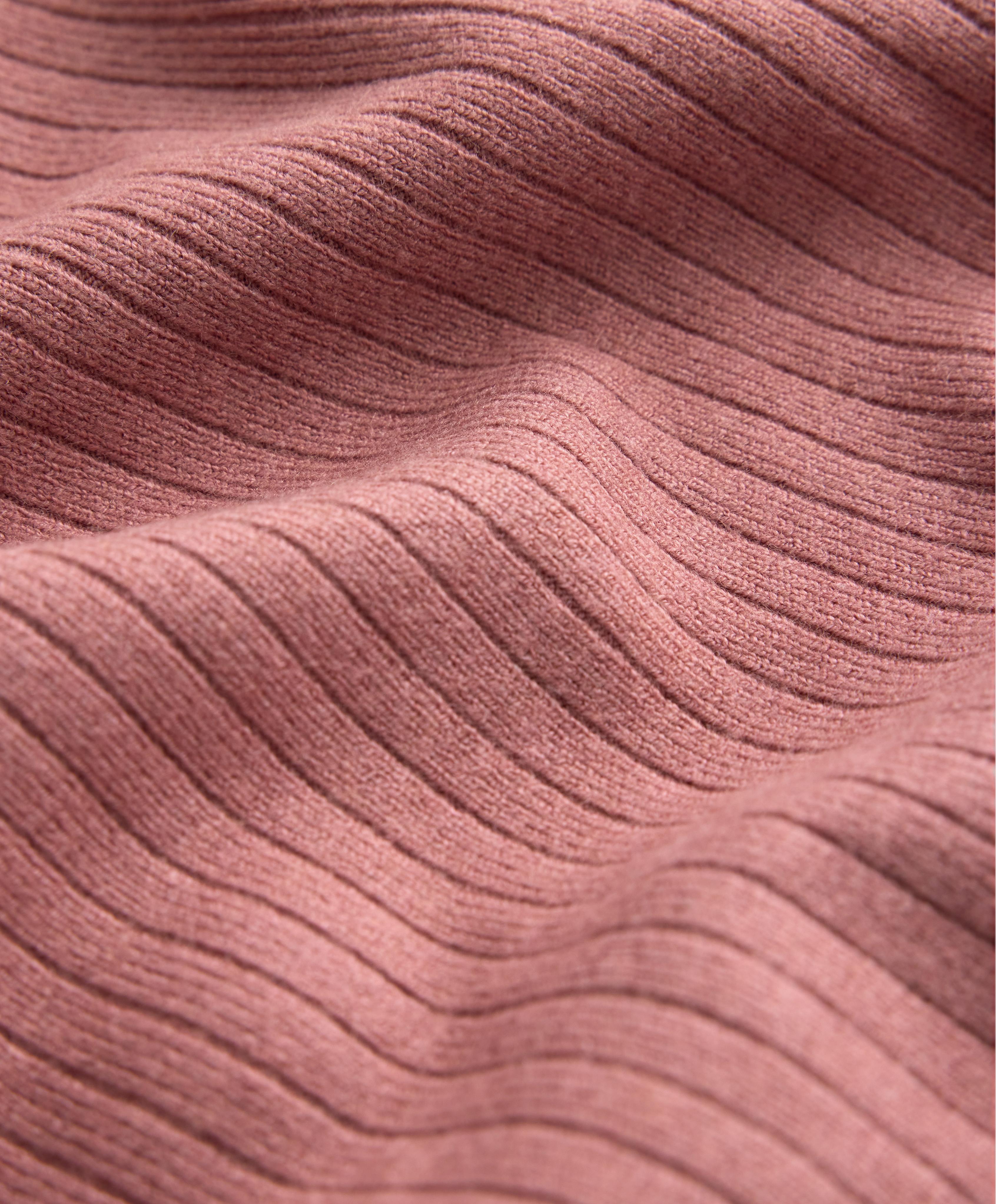 Rib knit cardigan — PALE PINK