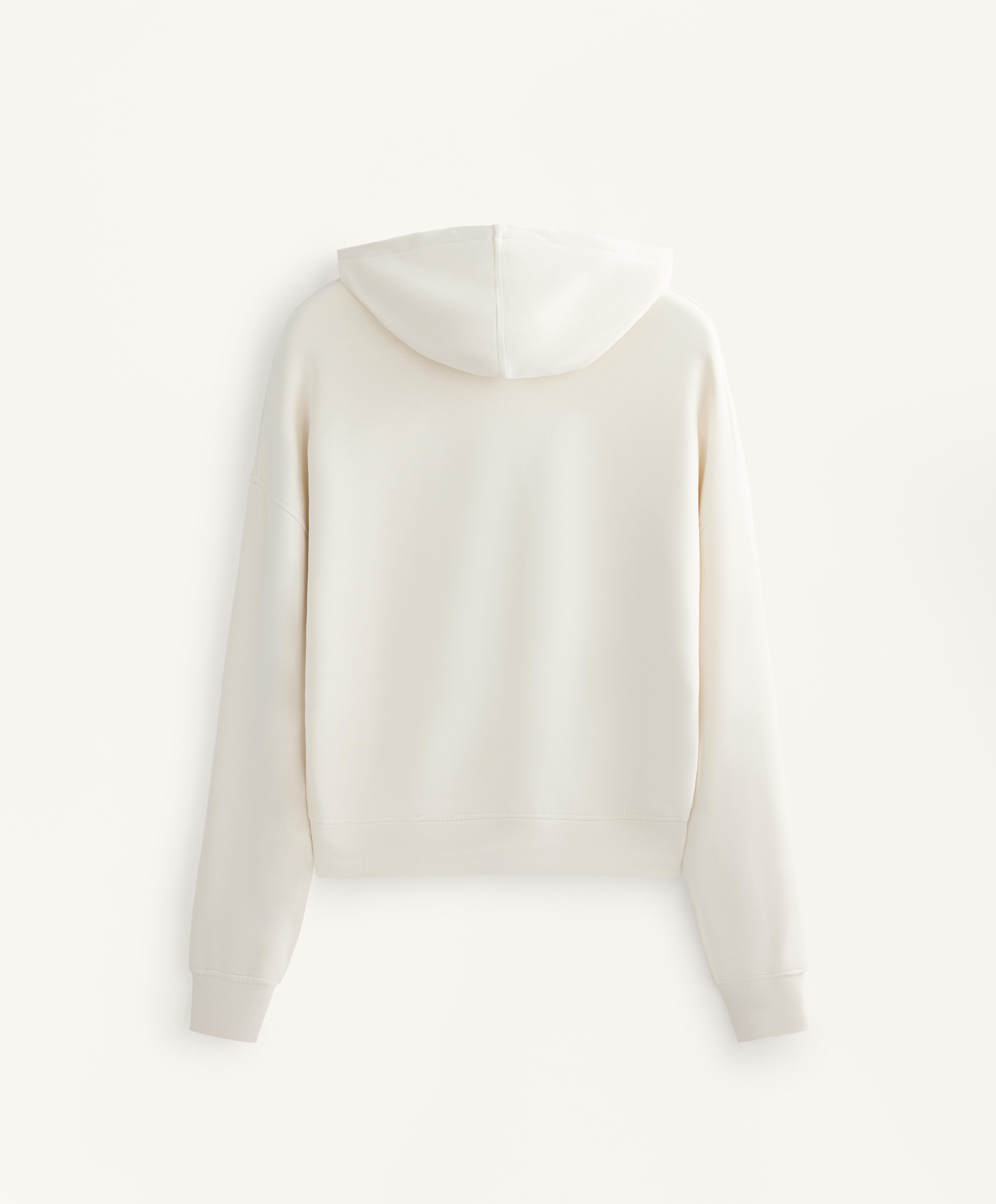Boxy hoodie with brushed modal Boxy hoodie with brushed modal