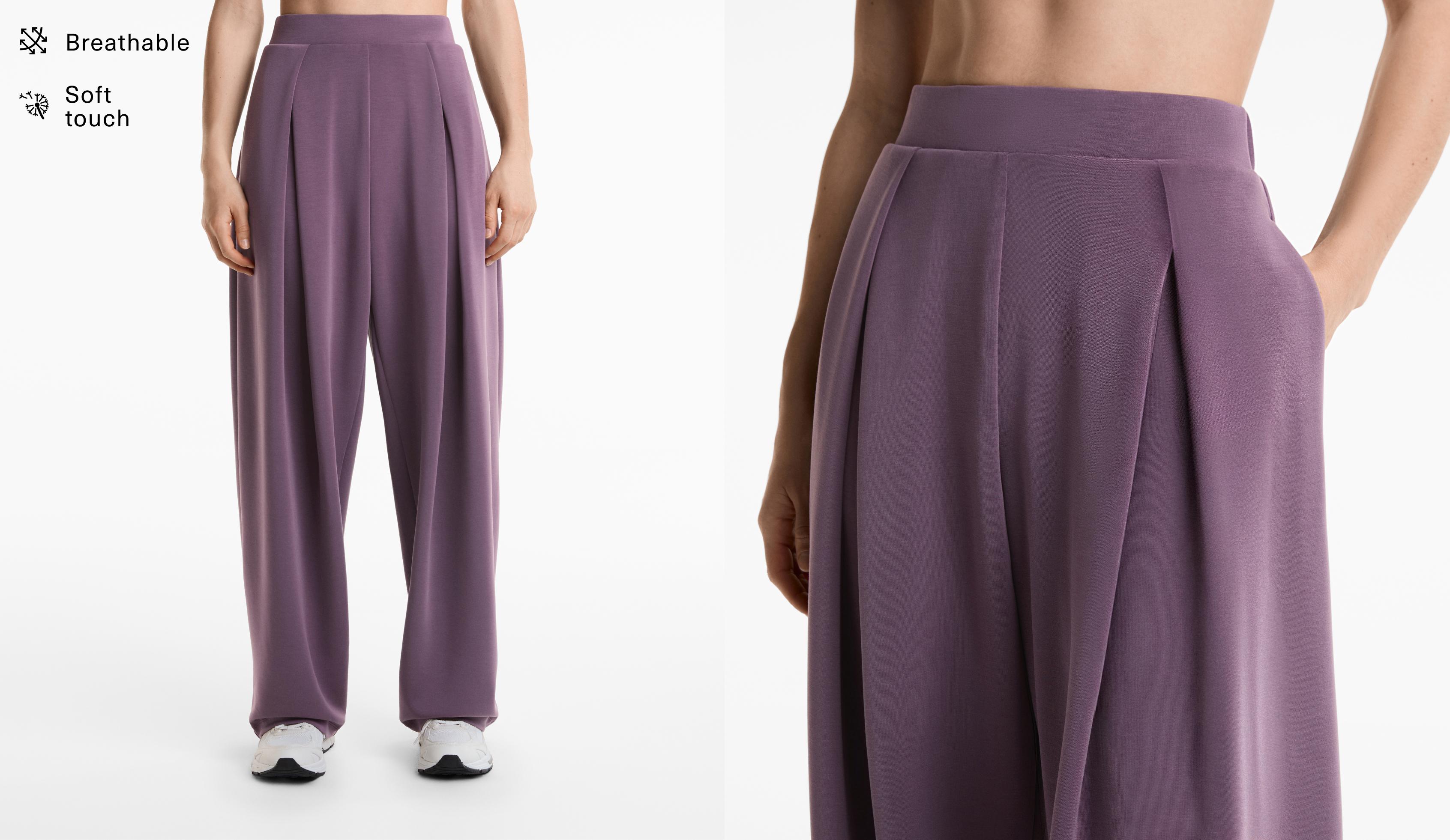 Pantalon cocoon con modal tacto suave