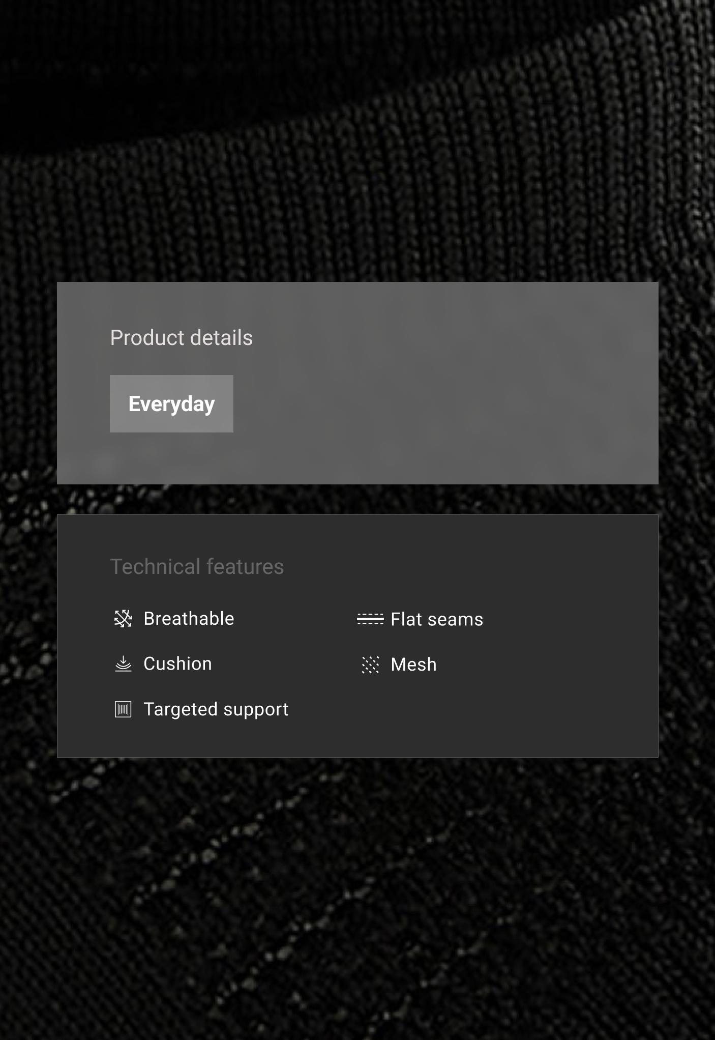 3 pairs of tab polyamide blend sports sneaker socks — BLACK