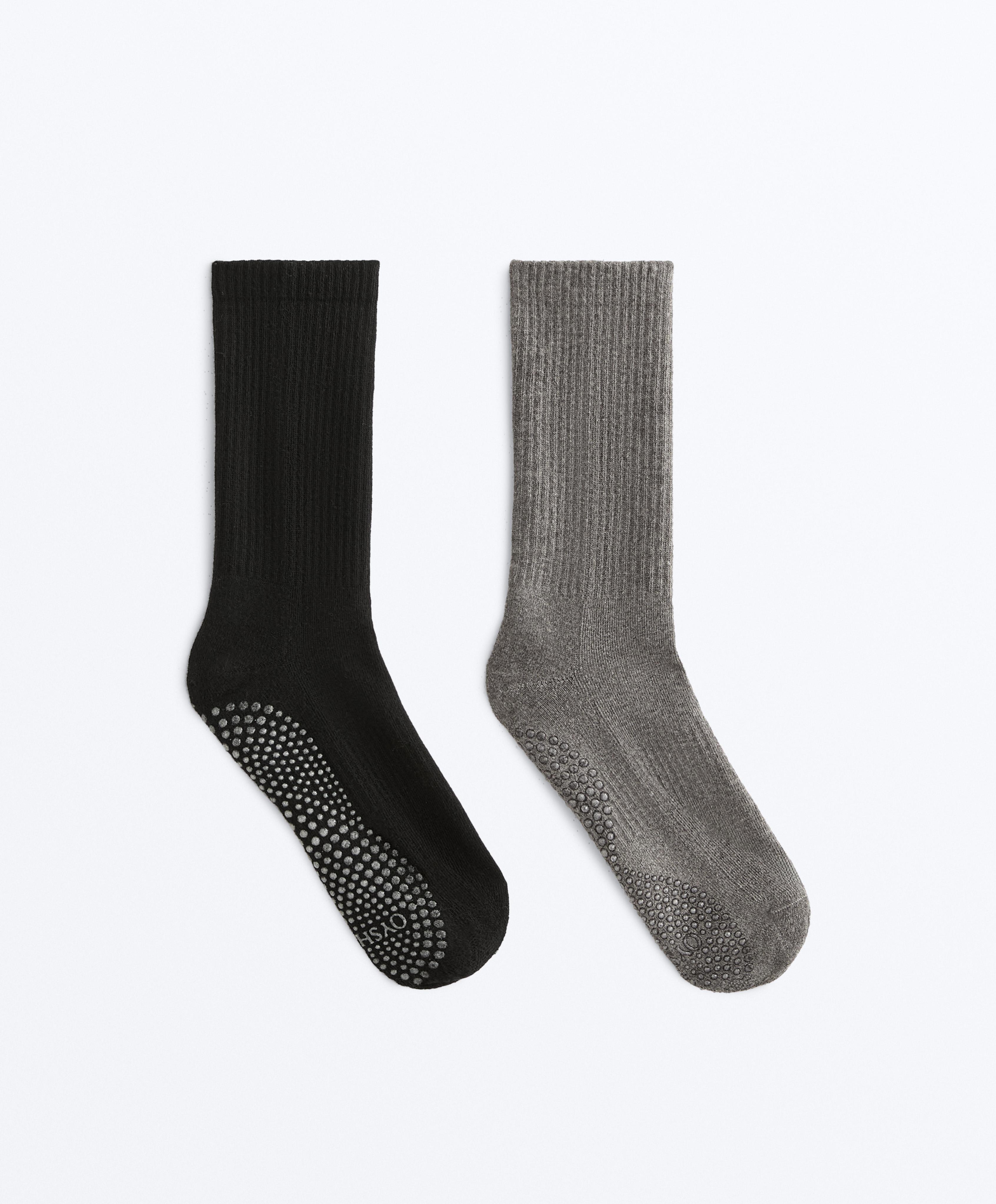 2 pairs of classic yoga and Pilates cotton blend socks