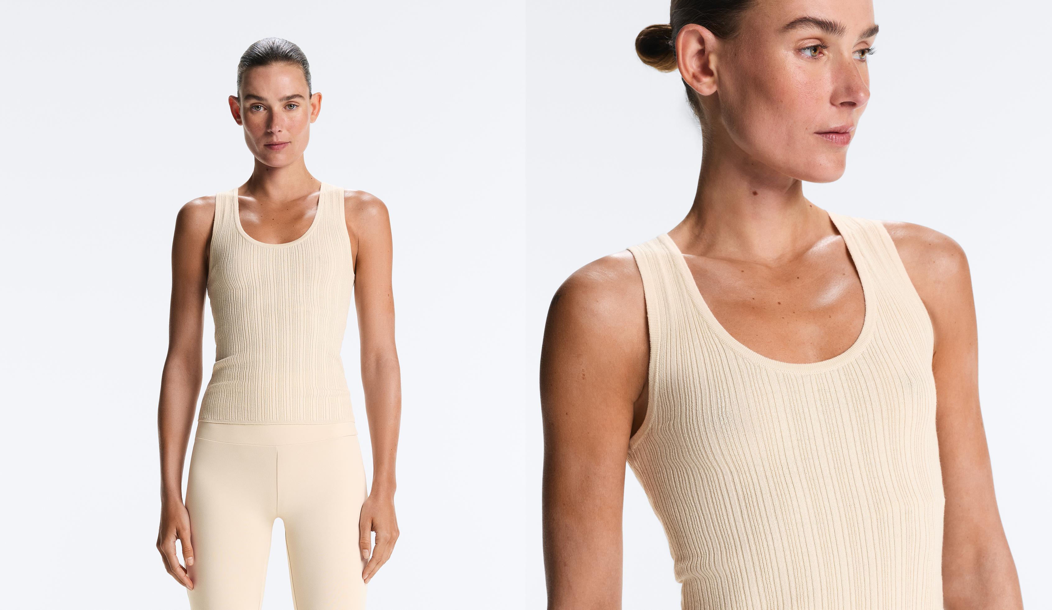 Rib knit top — PLASTER
