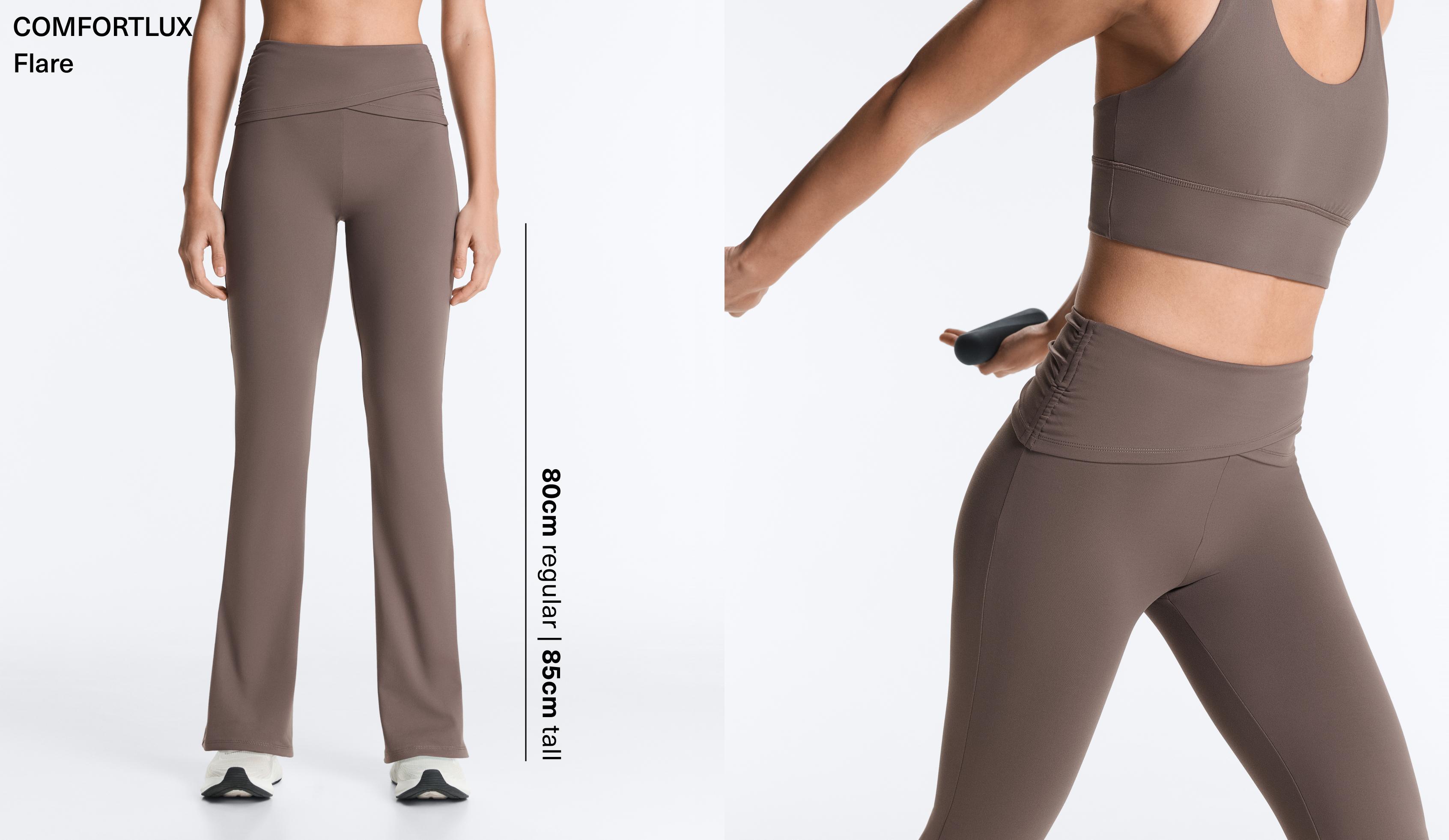 Draped waist Comfortlux high rise flare trousers Draped waist Comfortlux high rise flare trousers