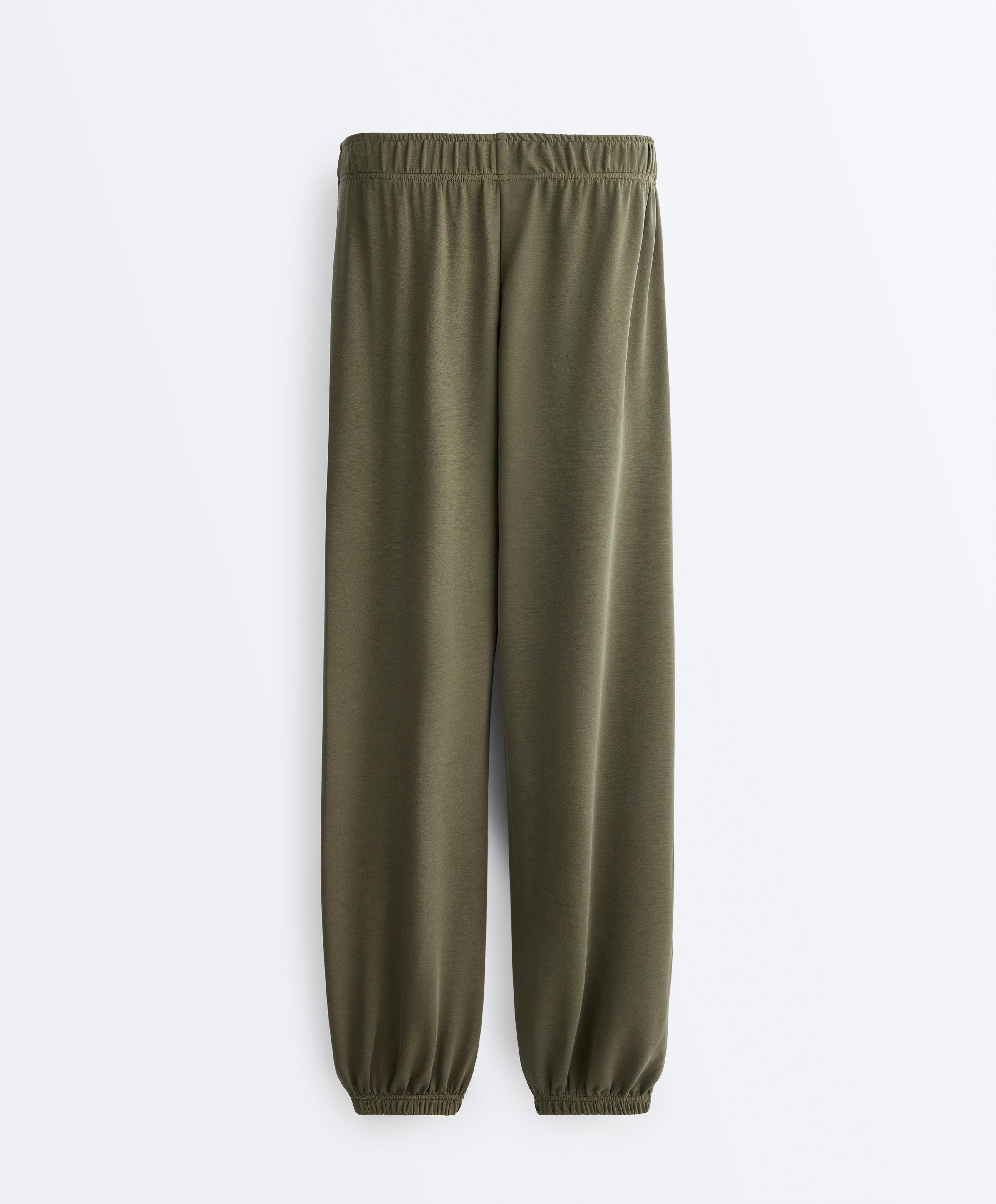 Soft-touch modal joggers — KHAKI
