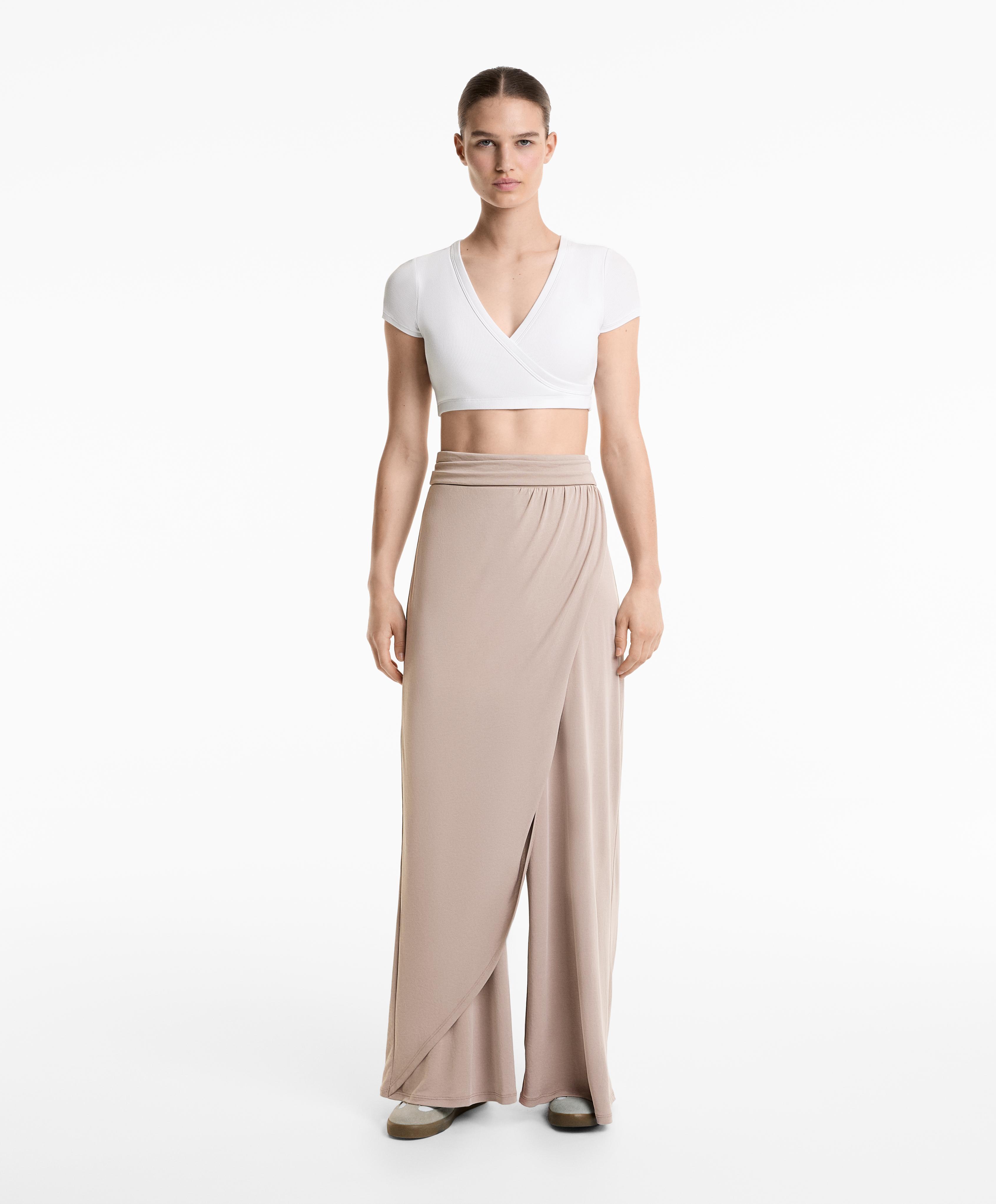 Pantalon paréo fluide en modal Pantalon paréo fluide en modal