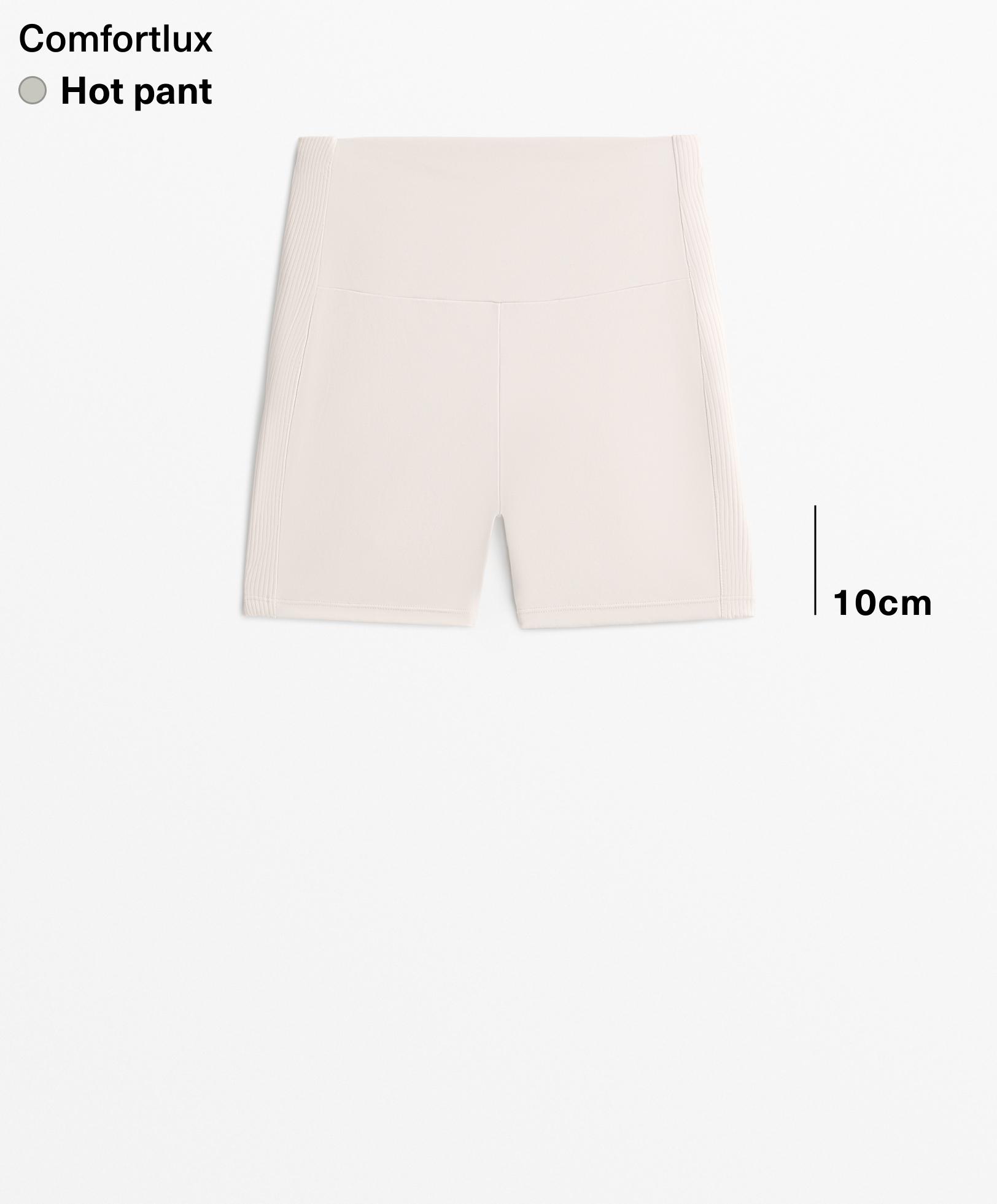 Comfortlux high-rise 10cm rib hot pants