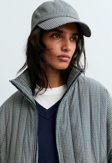 Checked print cap — BRIGHT LAVENDER 4