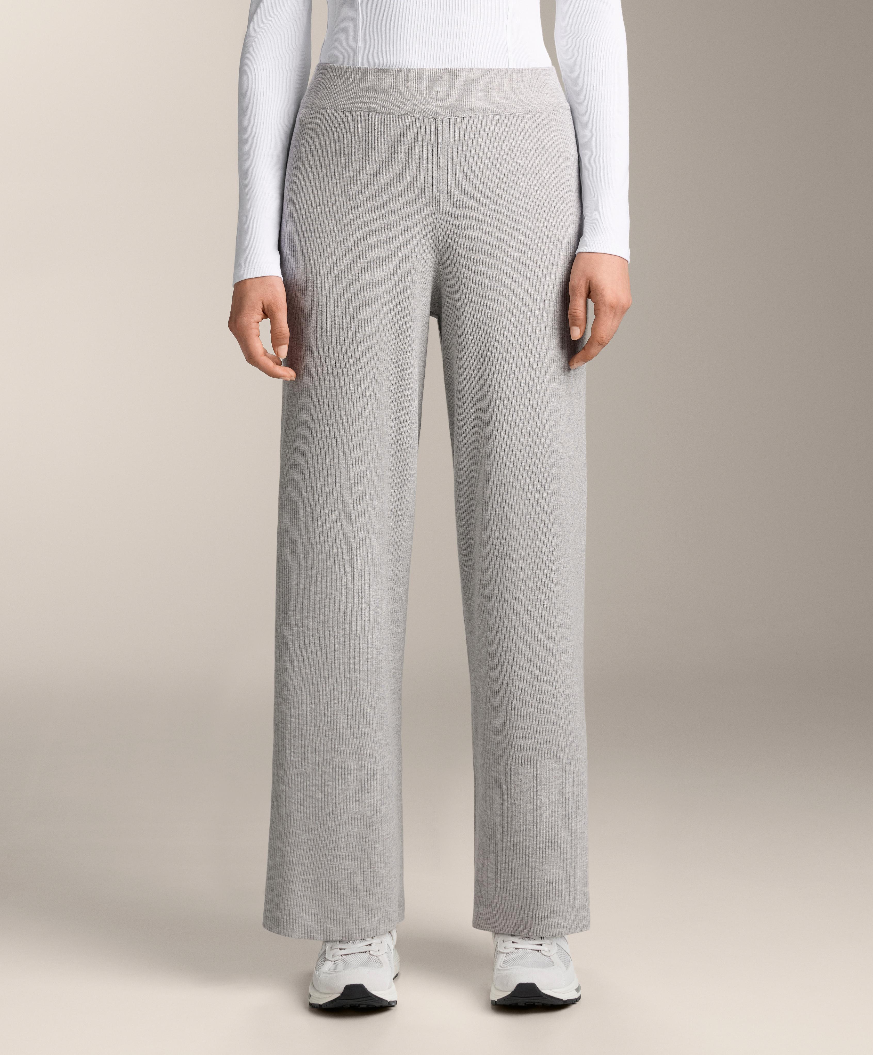 Wide-leg rib knit trousers Wide-leg rib knit trousers