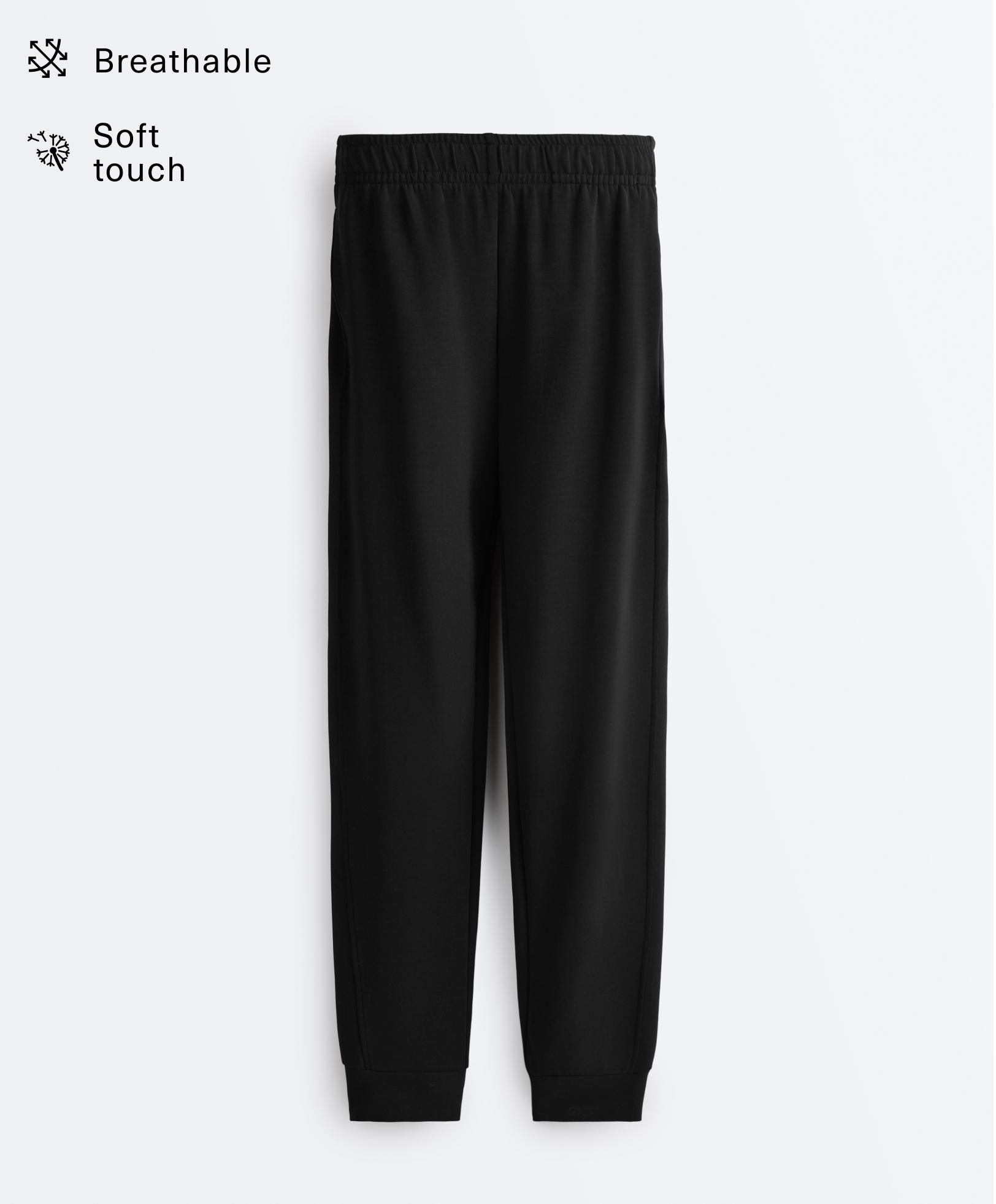 Joggers with modal — BLACK
