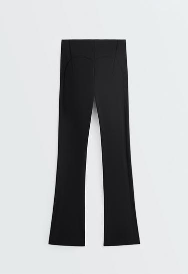High-rise Compressive Raise Up flare trousers — BLACK 8