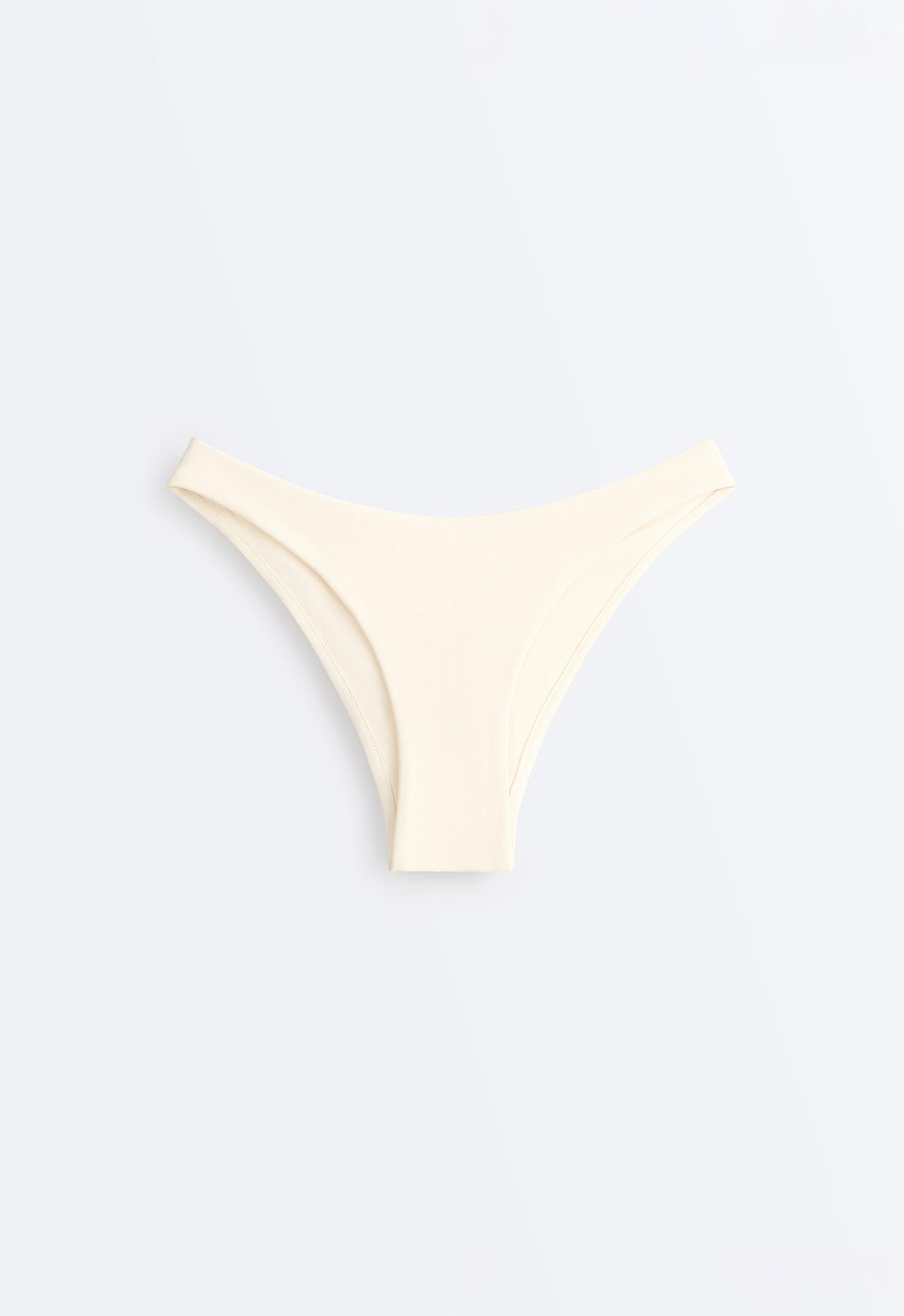 U-cut medium-coverage bikini briefs — ECRU