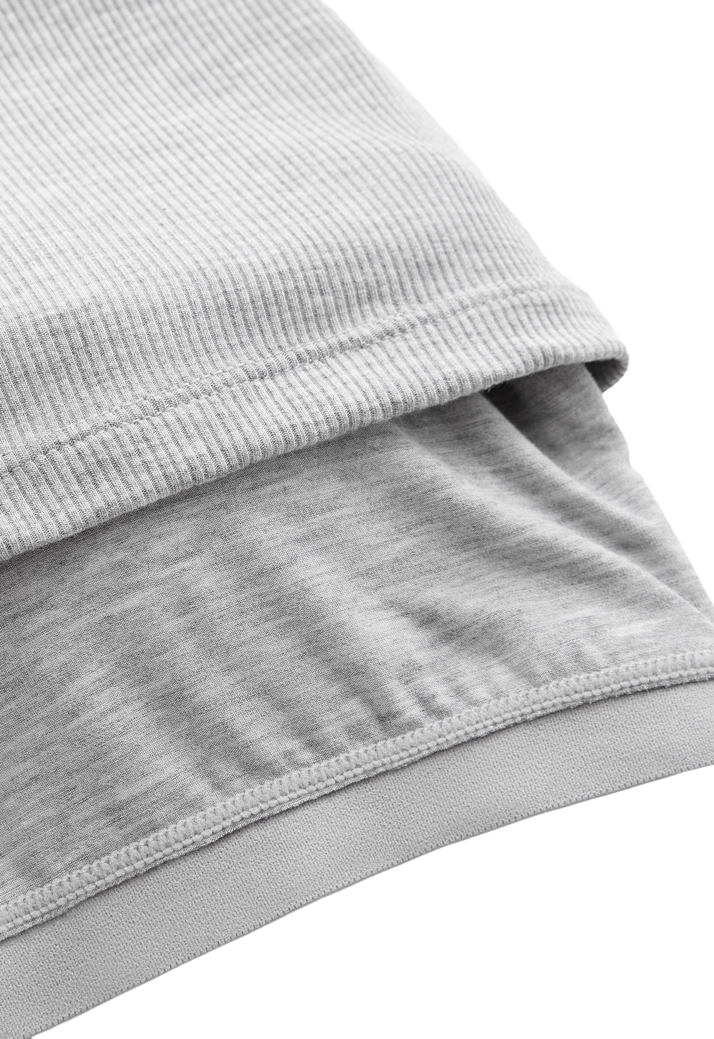Rib modal blend long tank top — GREY MELANGE