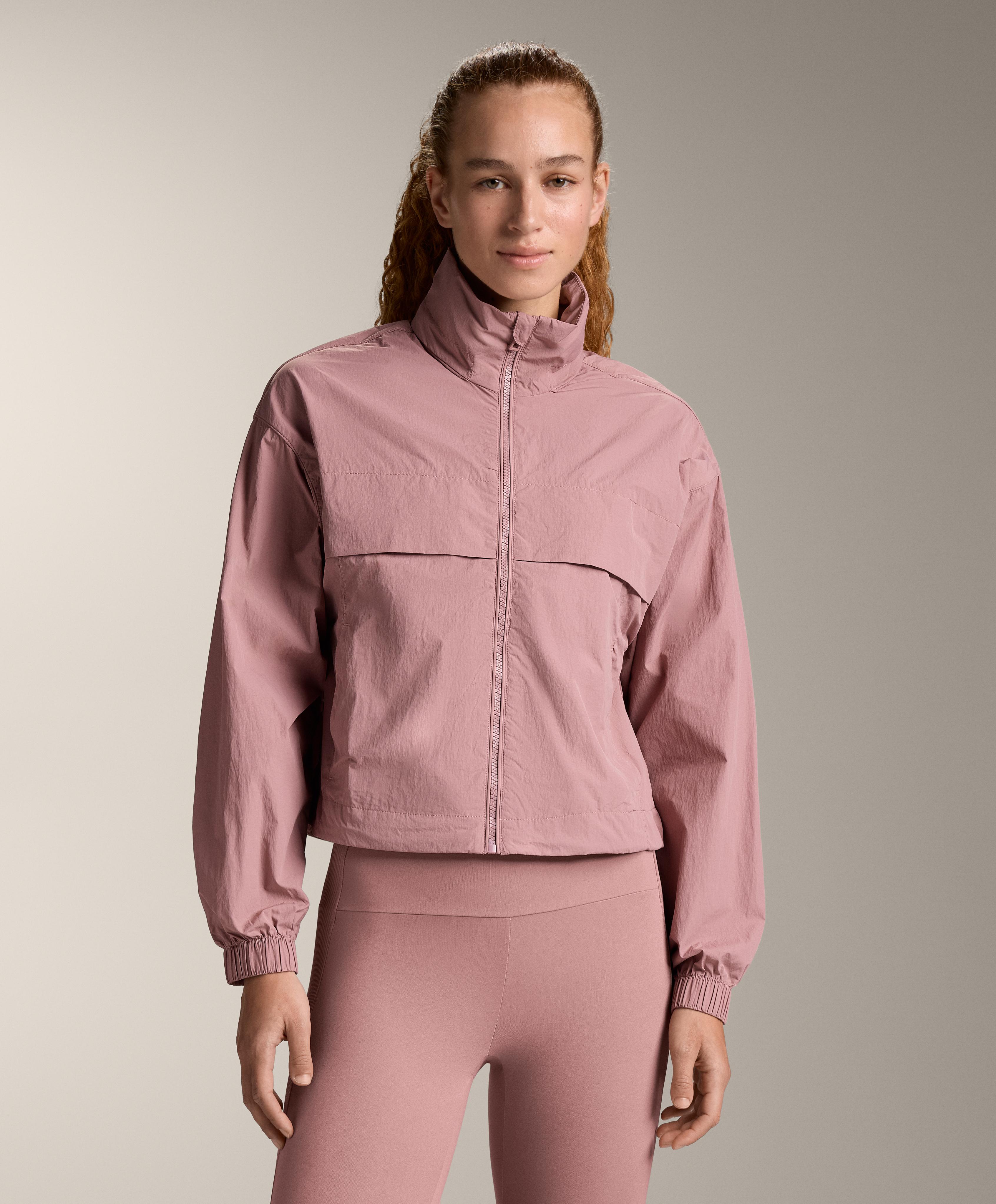 Water-repellent track jacket — SOFT PINK